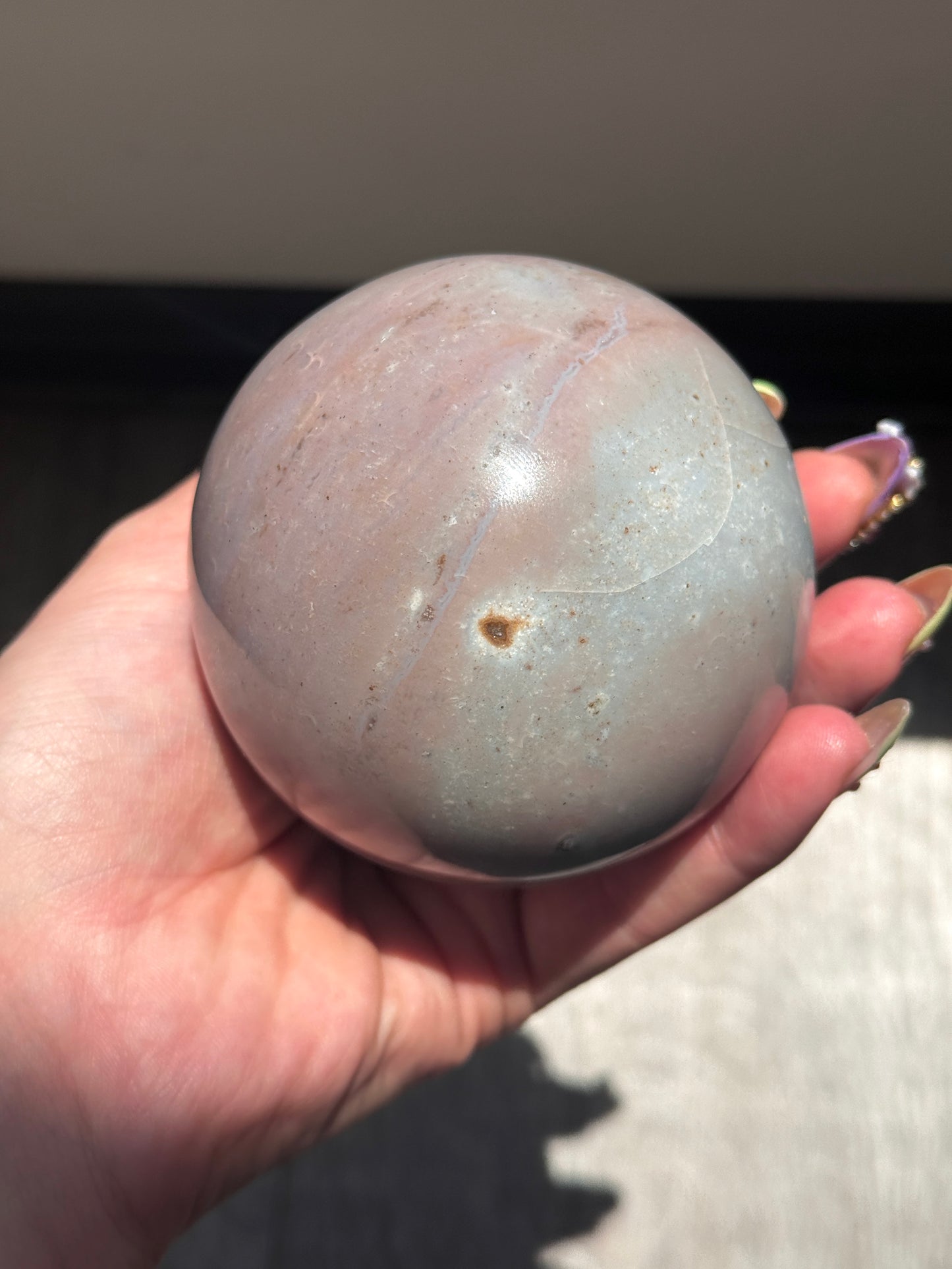Pink Purple Sea Jasper Sphere