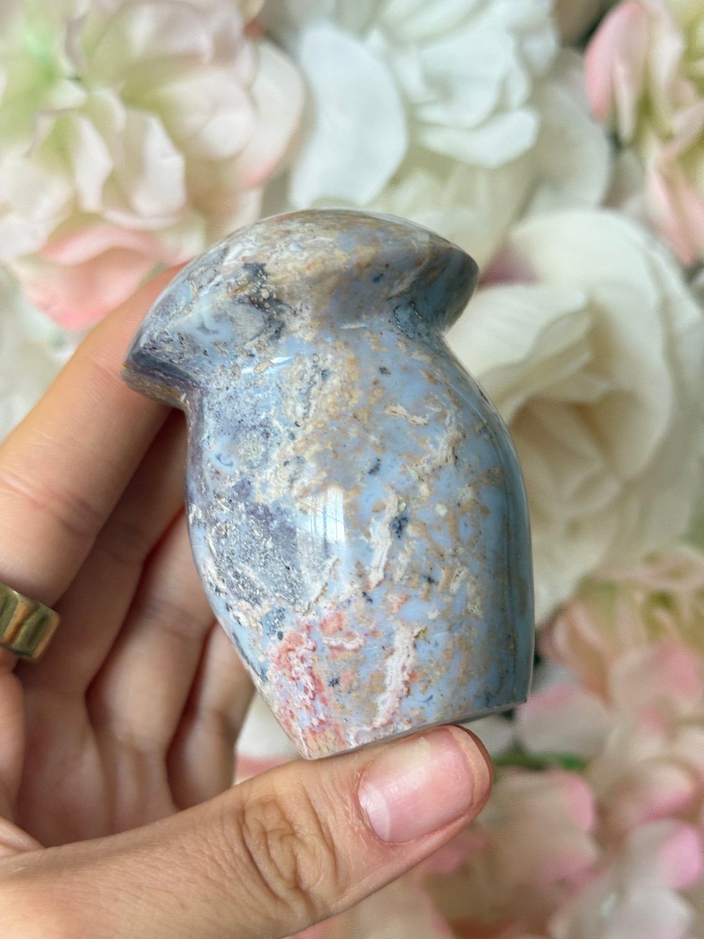Pastel sea jasper mushroom