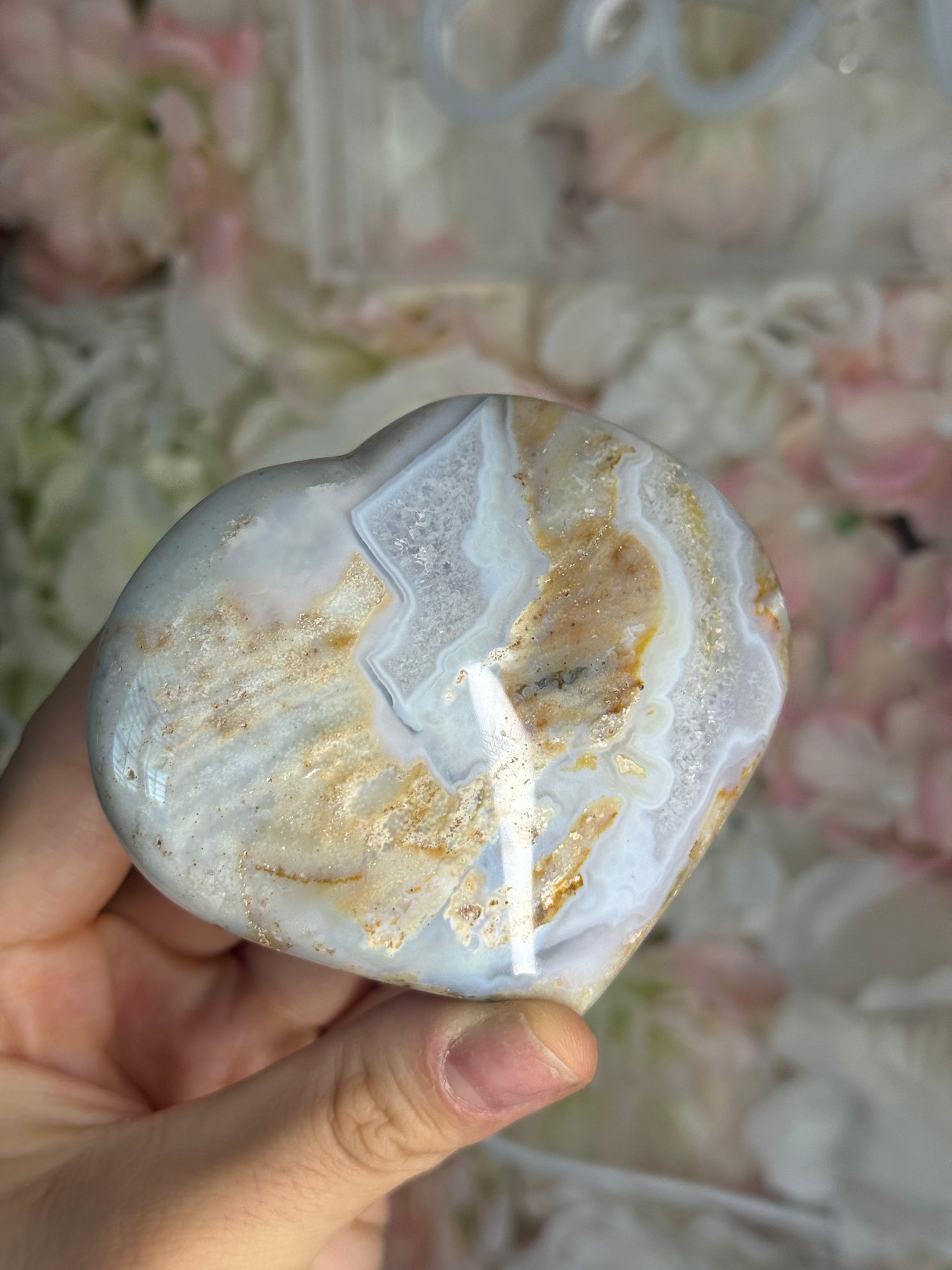 Flower Agate Heart