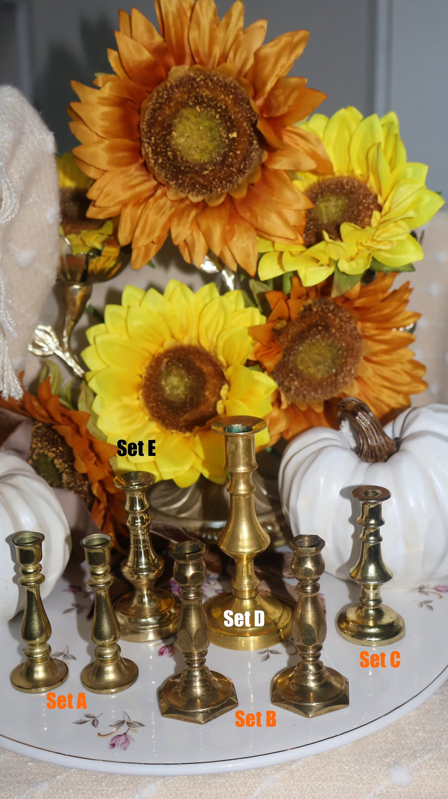 Vintage Small -Mini Brass Stands ✨2 Set Bundle✨
