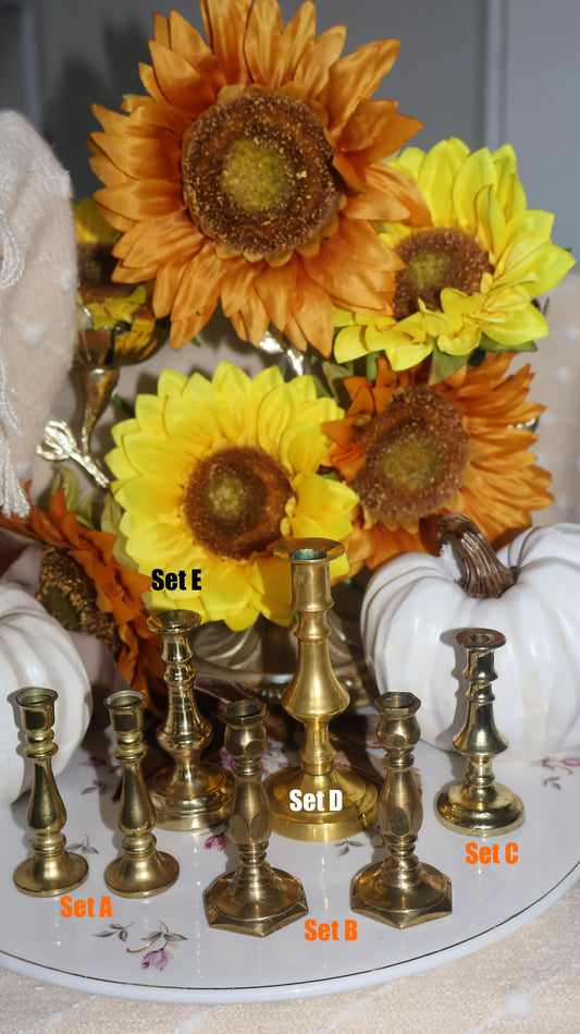 Vintage Small -Mini Brass Stands ✨2 Set Bundle✨