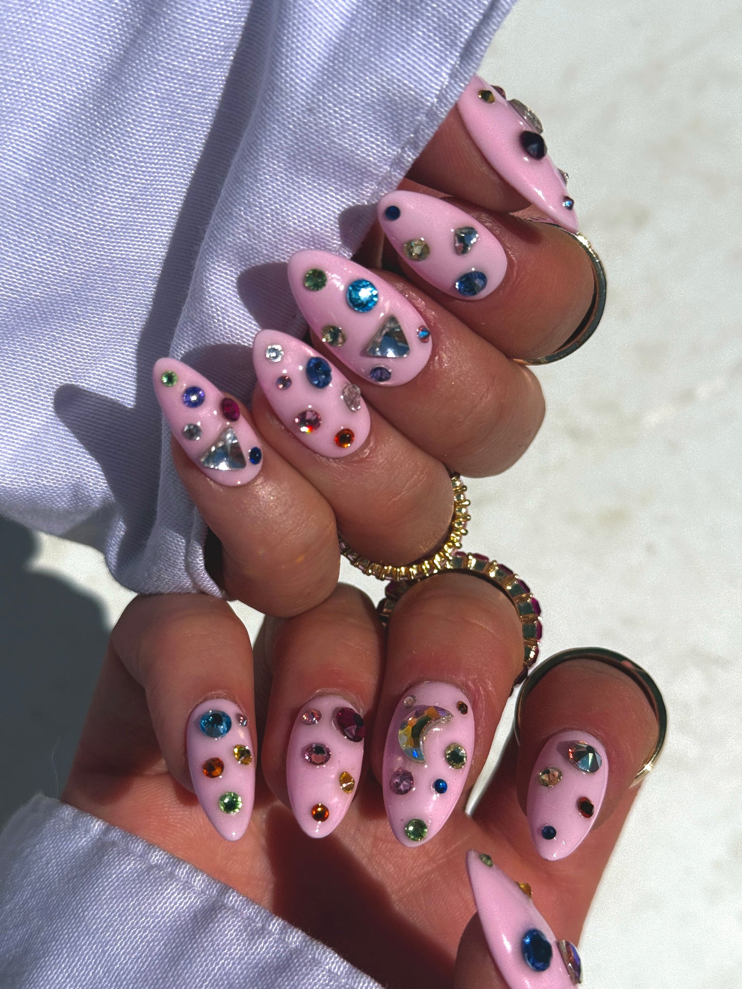 'Swarovski Treasure Trove Dream' Reusable Press On Nails