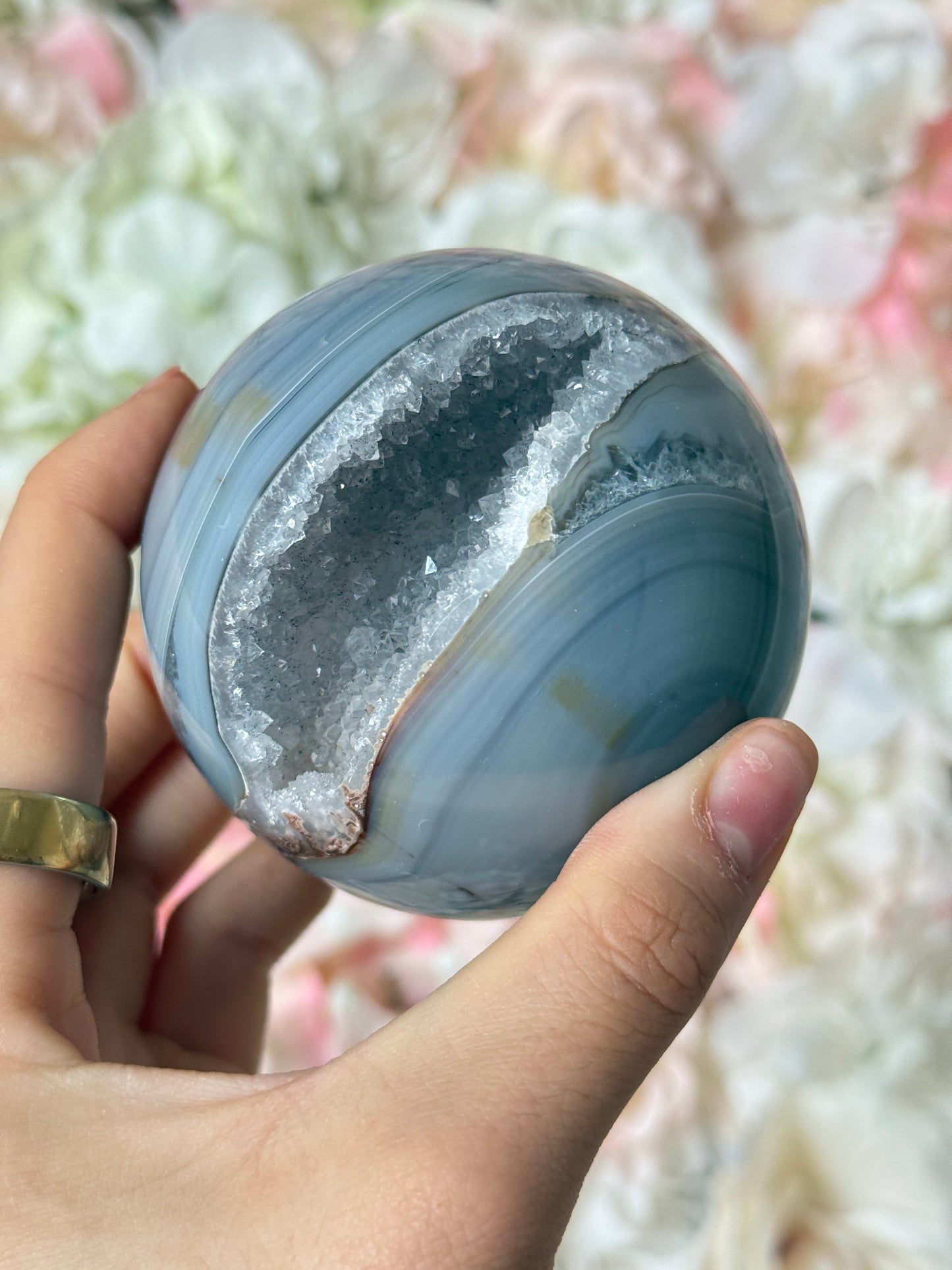 Banded Droozy Orca Agate Sphere