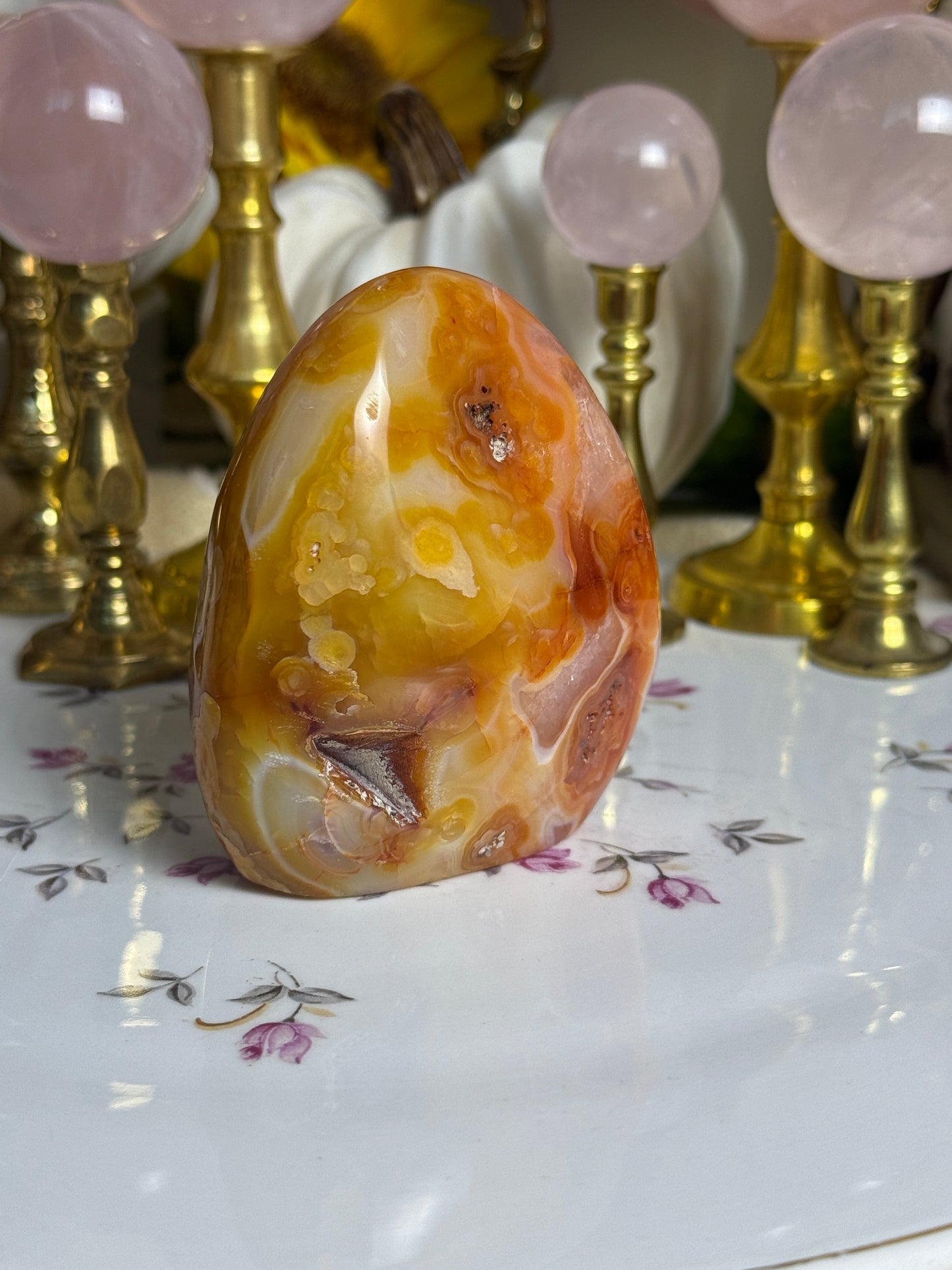 Duo Toned Yellow/ Orange Gradient Carnelian Freeform