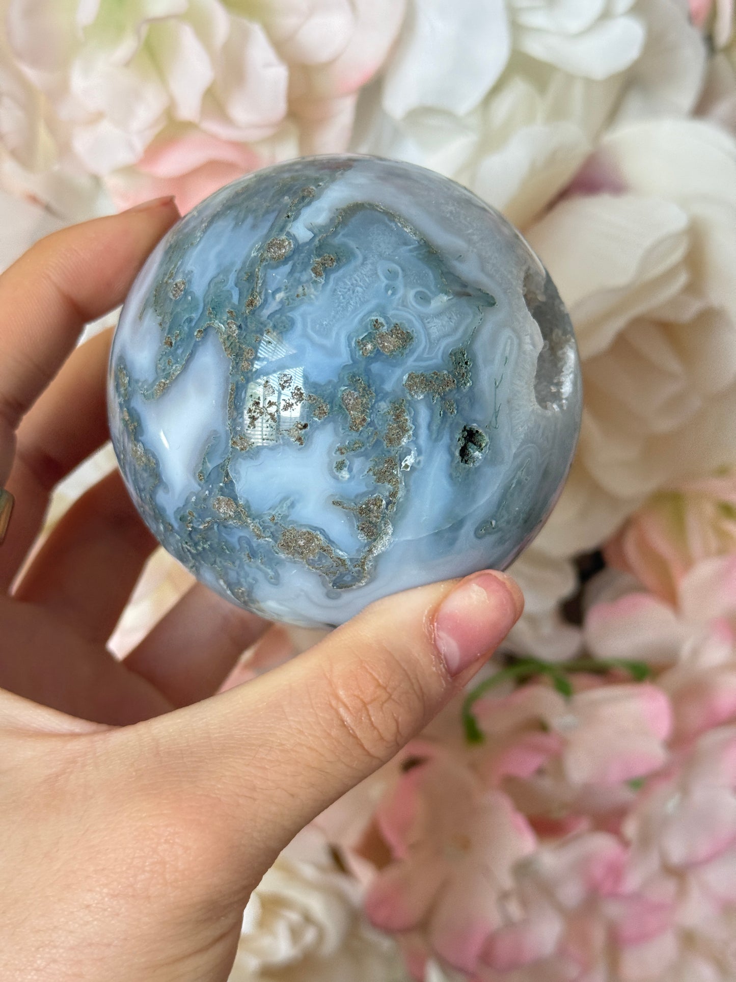 Droozy Moss Agate Sphere
