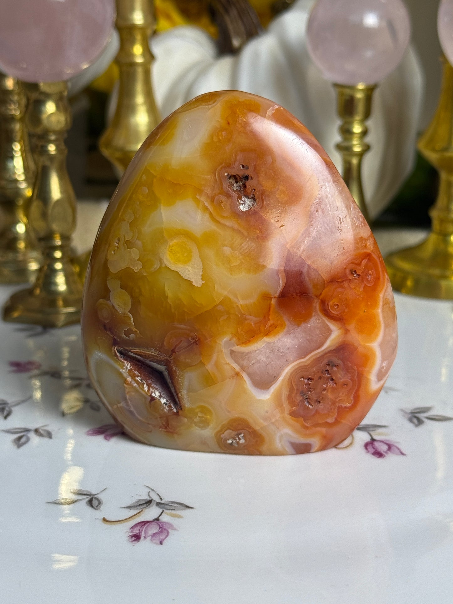 Duo Toned Yellow/ Orange Gradient Carnelian Freeform