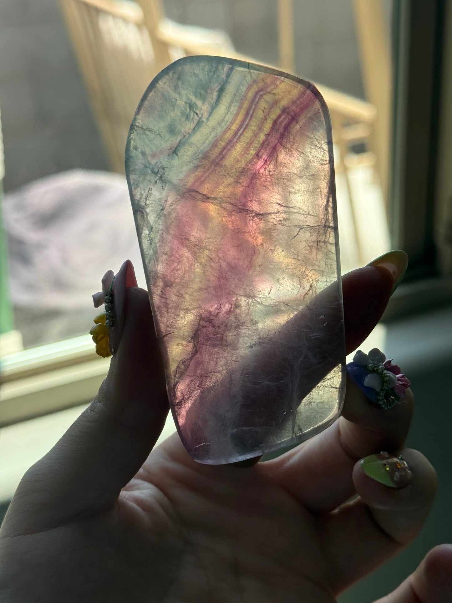 Polished Fluorite Slab B