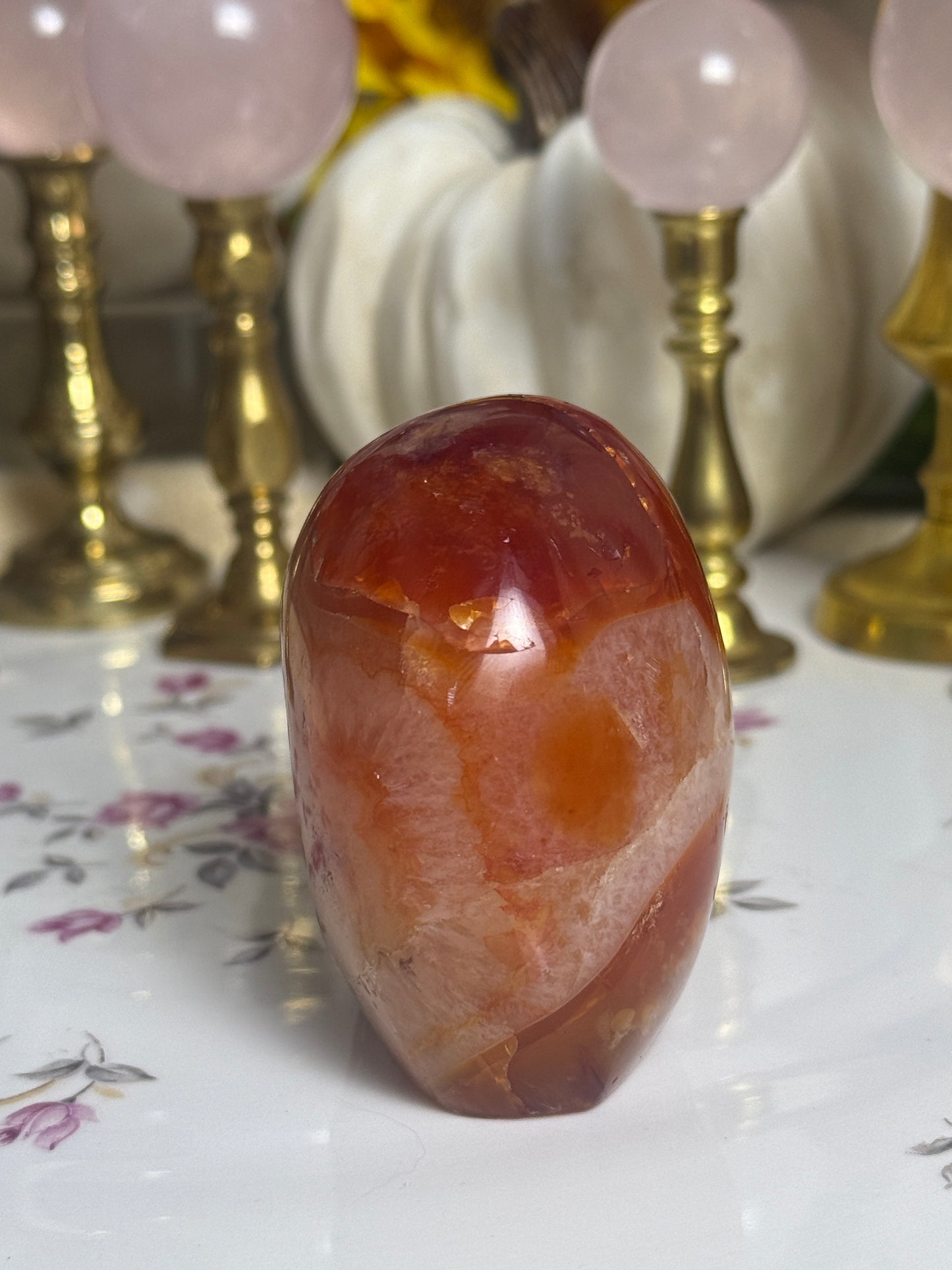 Flame 🔥 Yellow/ Orange Banded Carnelian Freeform