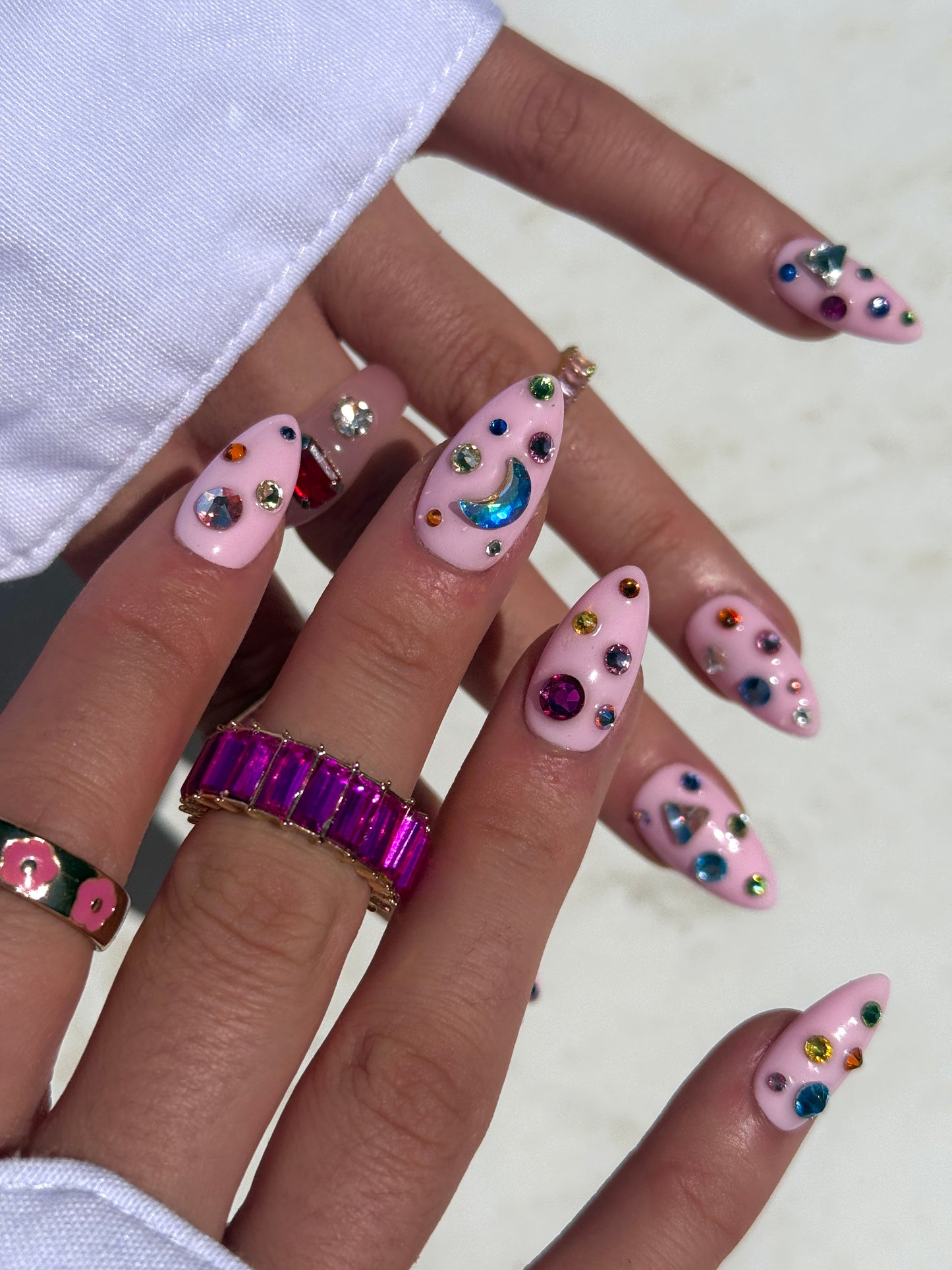 'Swarovski Treasure Trove Dream' Reusable Press On Nails