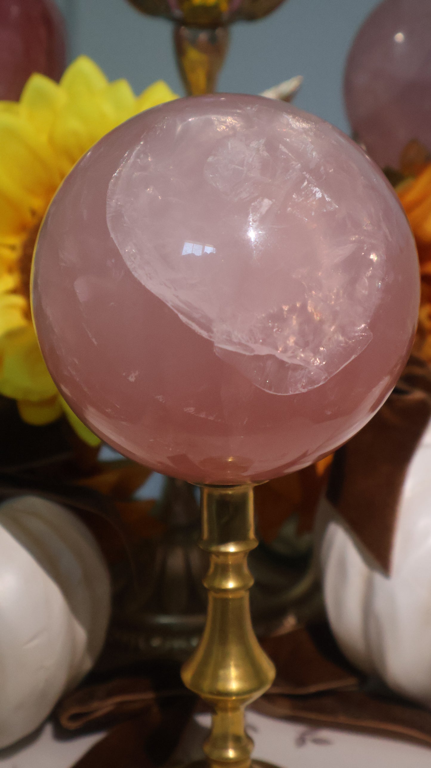 Purple Star Rose Rainbow Gleam Quartz Sphere✨
