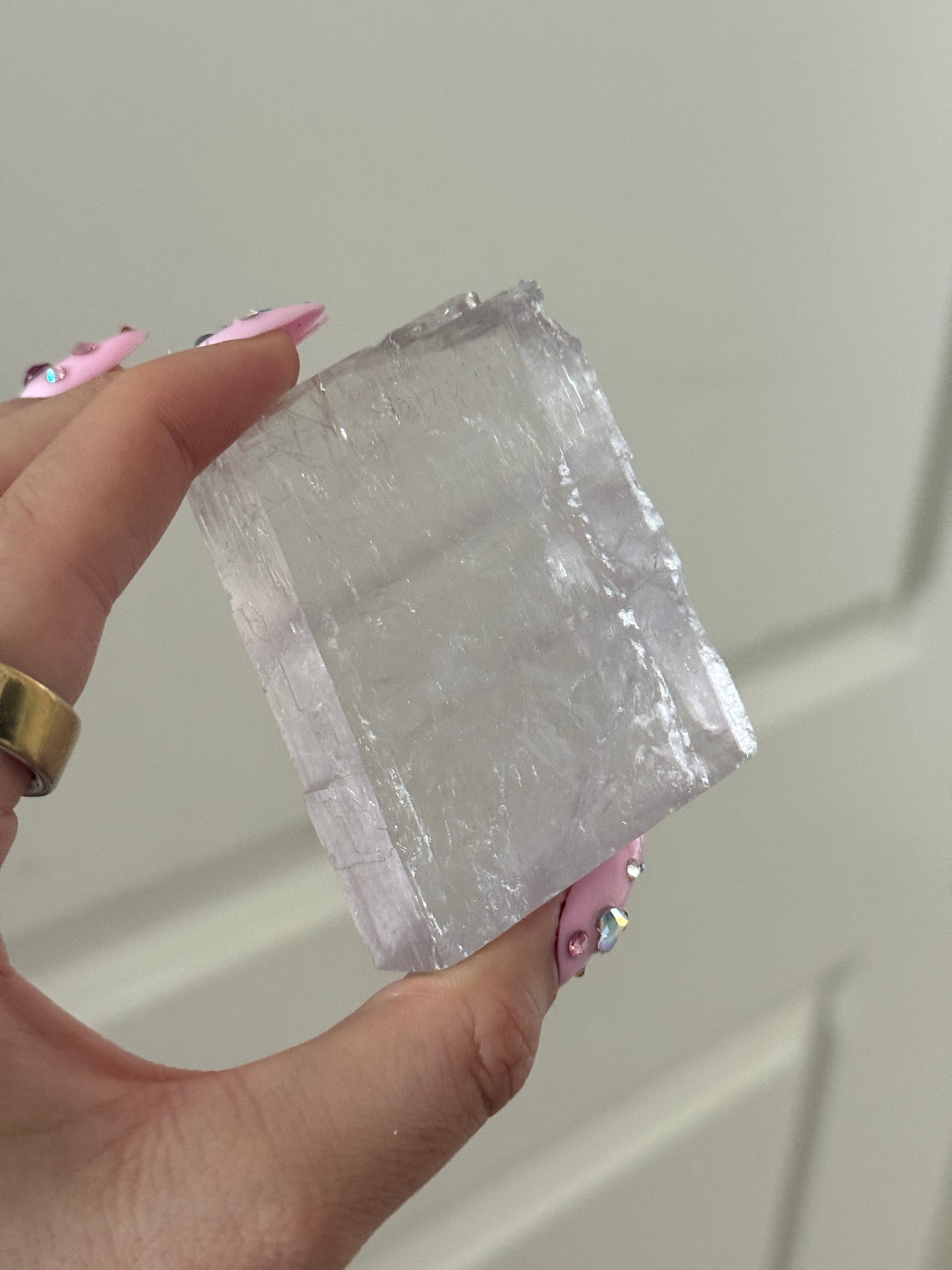 Crystal Clear and Rainbow Filled Cleaved Balmat