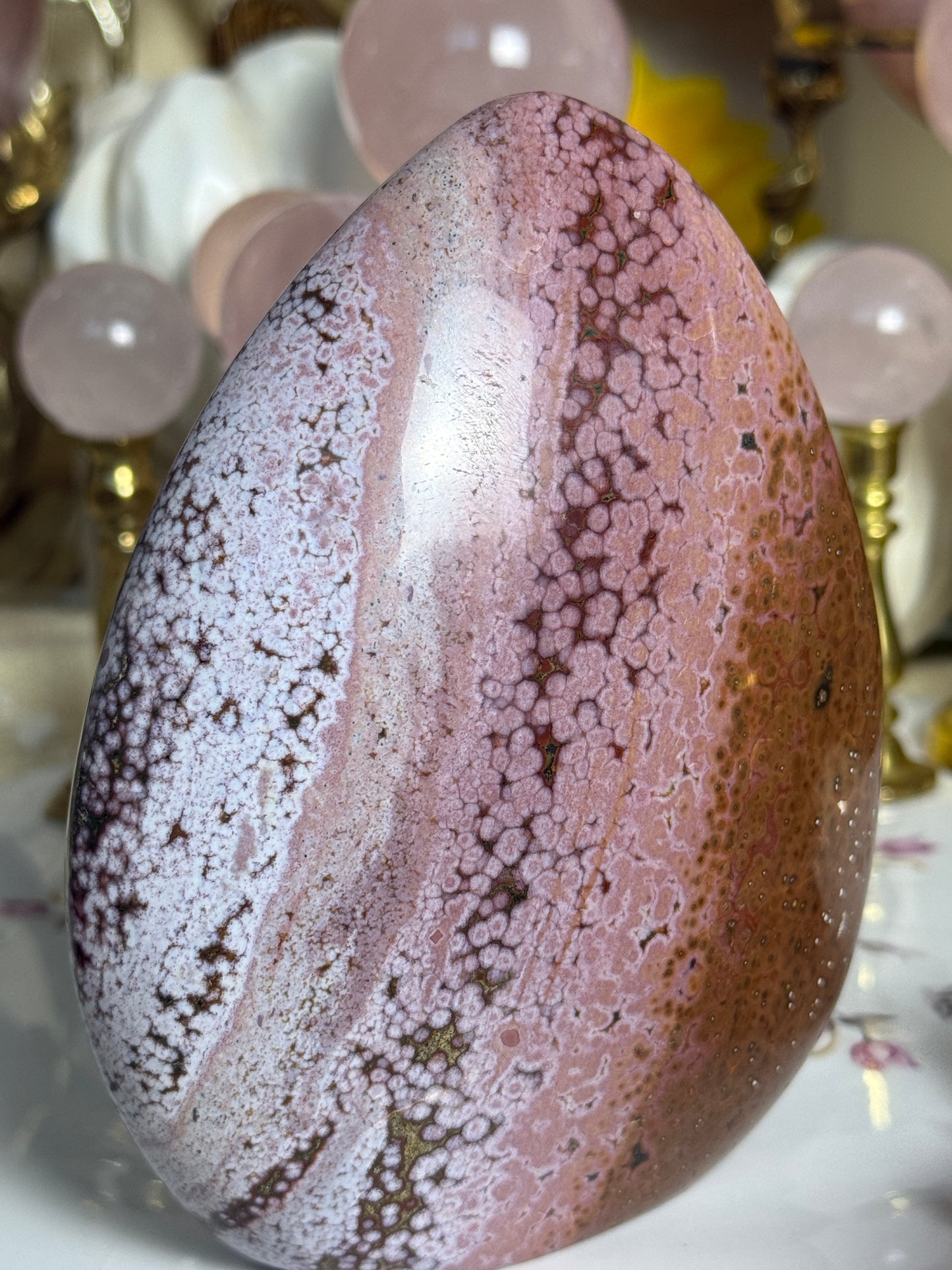 Chocolate Strawberry Orby Sea Jasper Freeform🍓🍫
