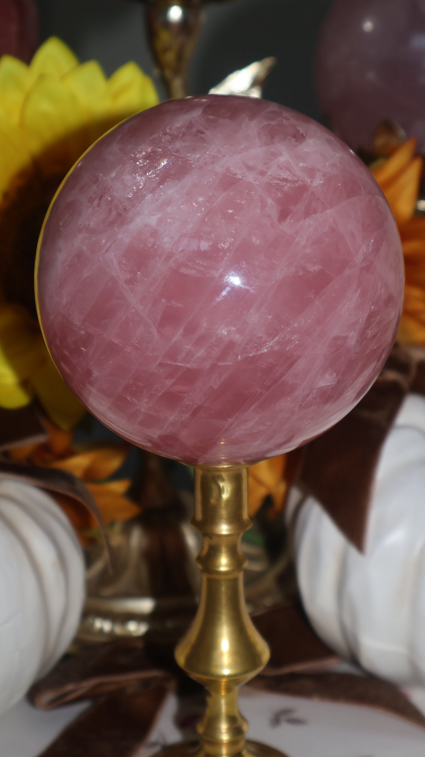 Watermelon Shimmering Glitter Filled Star Rose Quartz ✨
