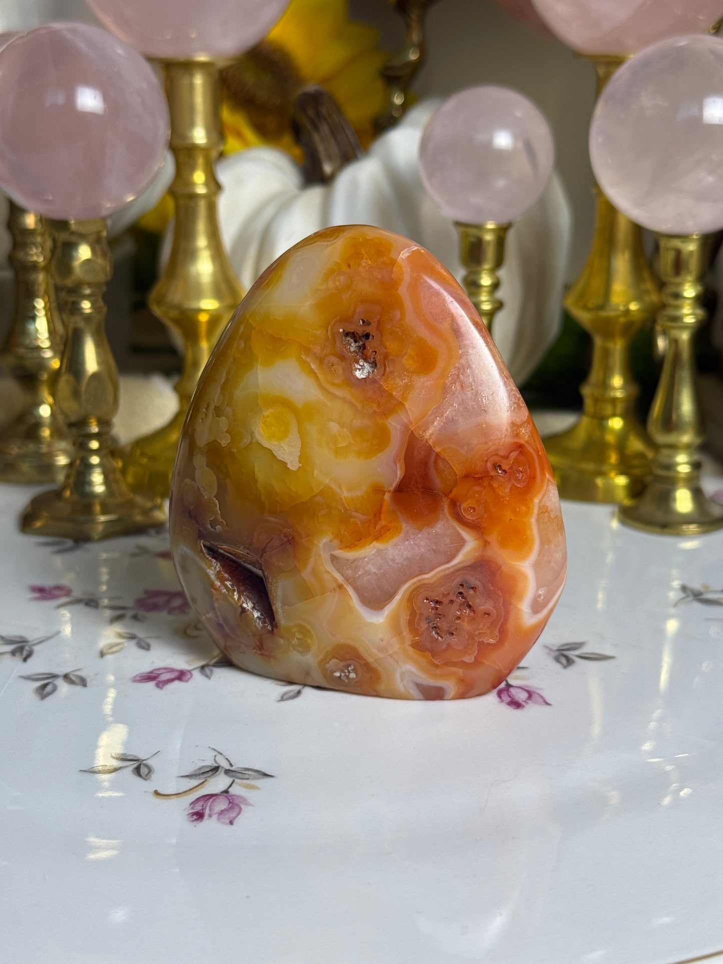 Duo Toned Yellow/ Orange Gradient Carnelian Freeform