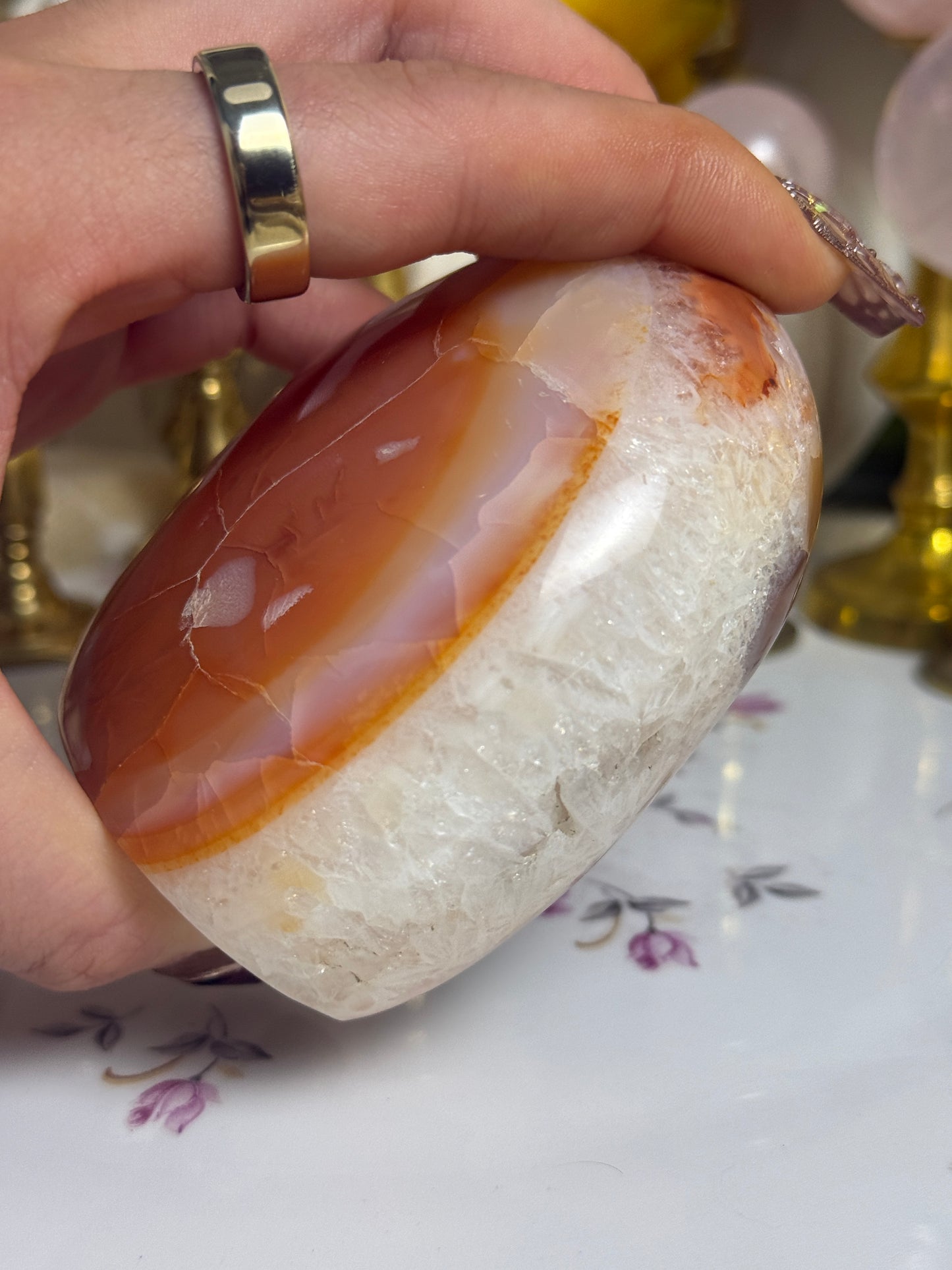 Glowing Aura Peachy Carnelian Freeform