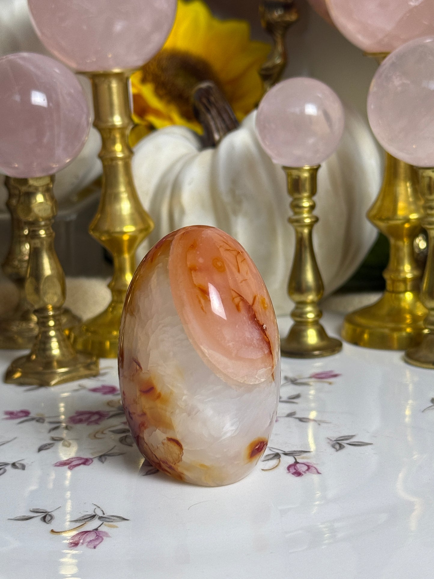 Peachy Tipped Carnelian Freeform