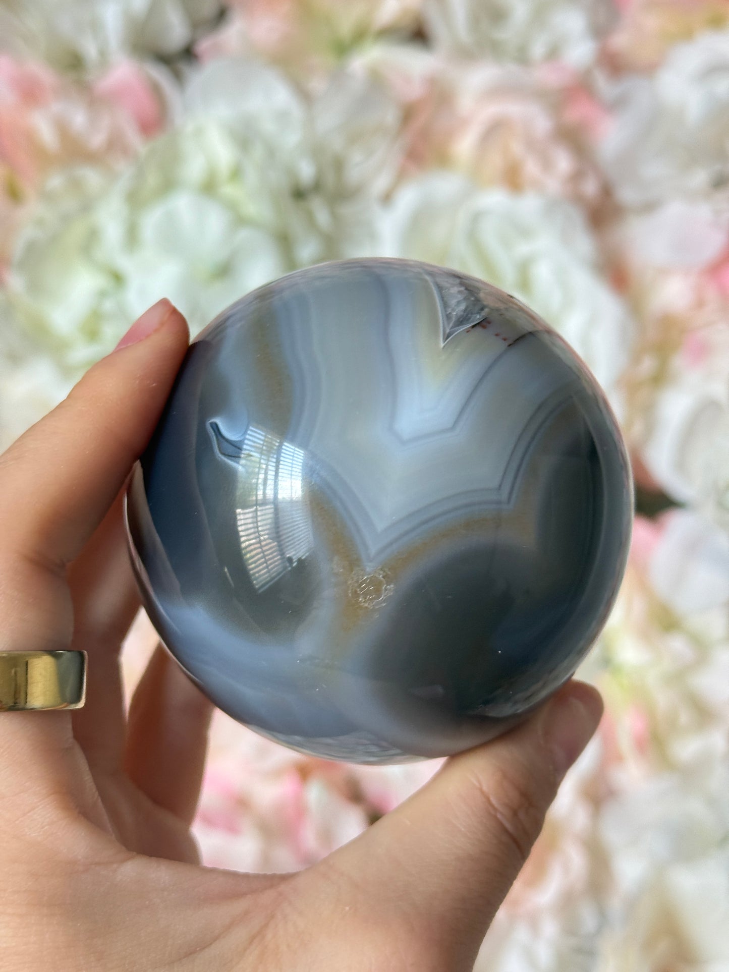 Banded Droozy Orca Agate Sphere