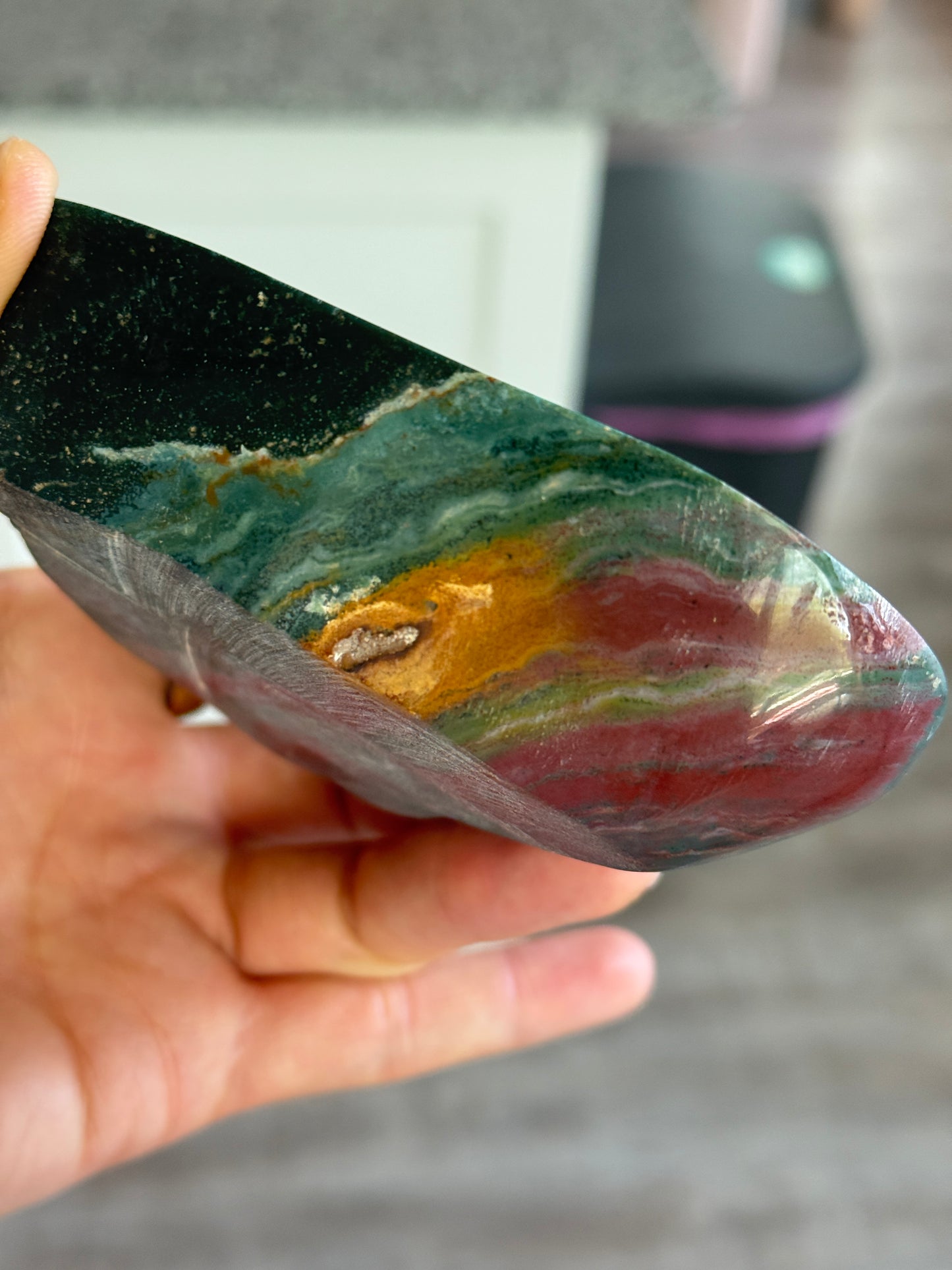 Sea Jasper Heart Dish