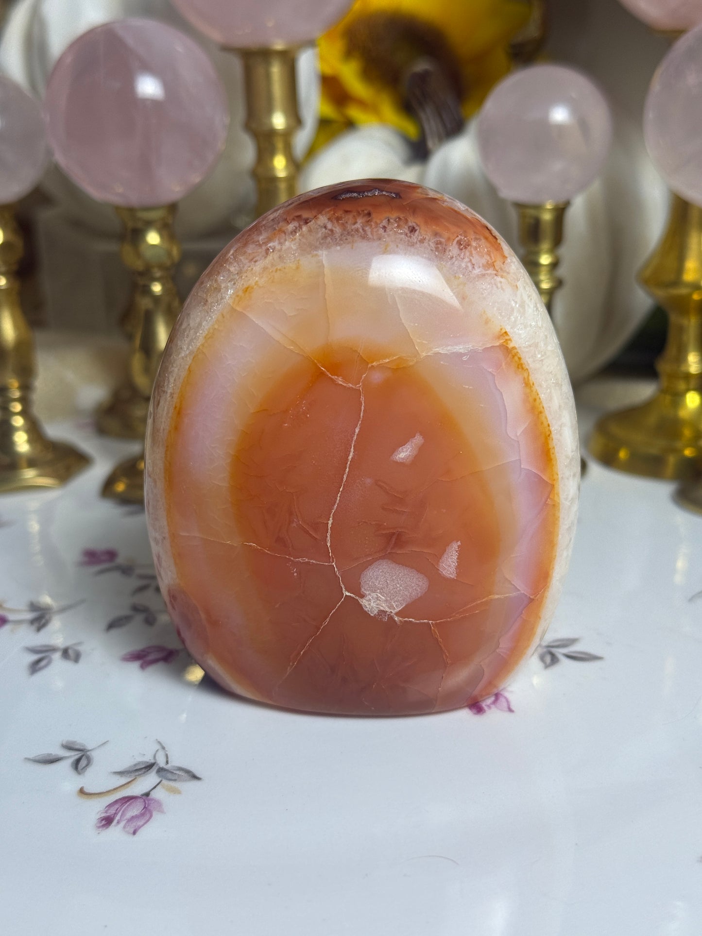 Glowing Aura Peachy Carnelian Freeform
