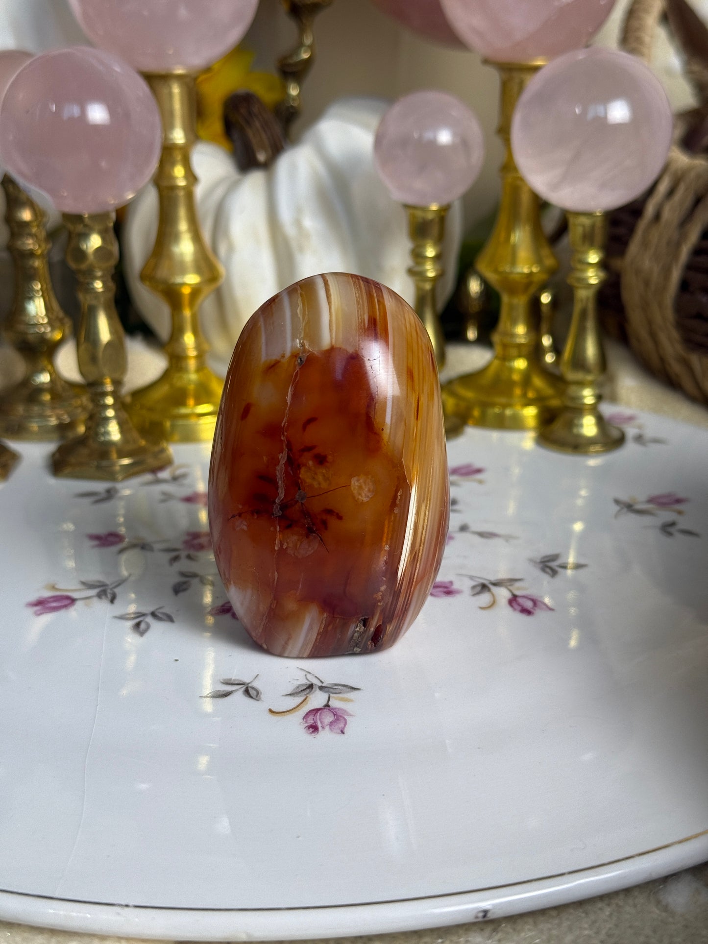 Caramel Mahogany Banded Carnelian Freeform