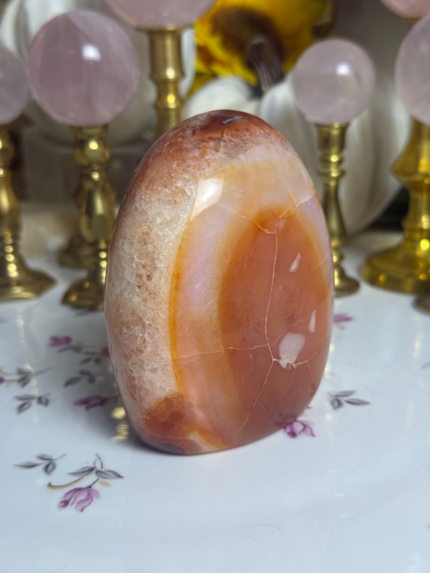 Glowing Aura Peachy Carnelian Freeform