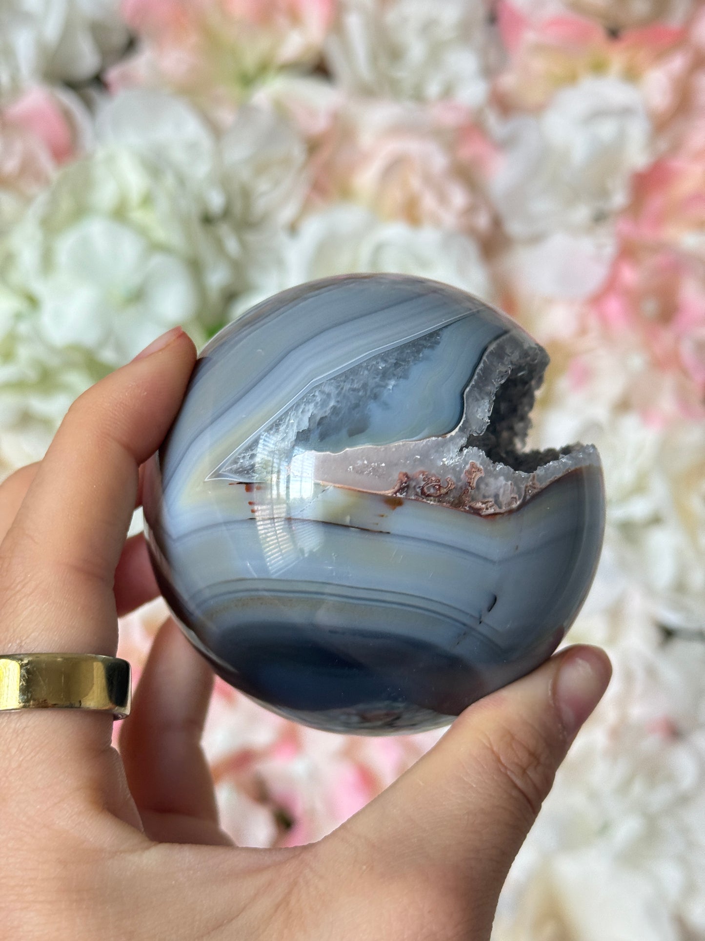 Banded Droozy Orca Agate Sphere