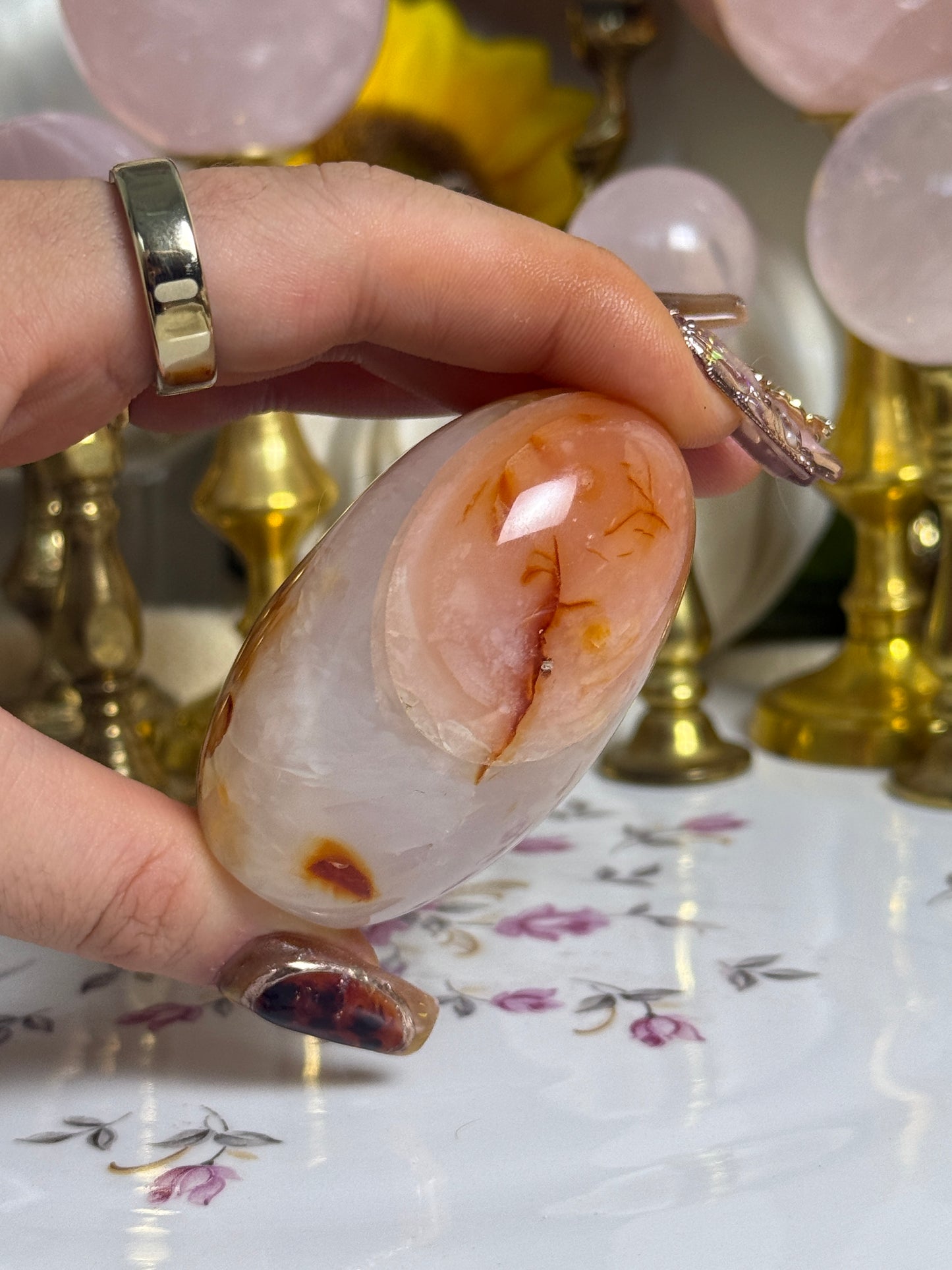 Peachy Tipped Carnelian Freeform