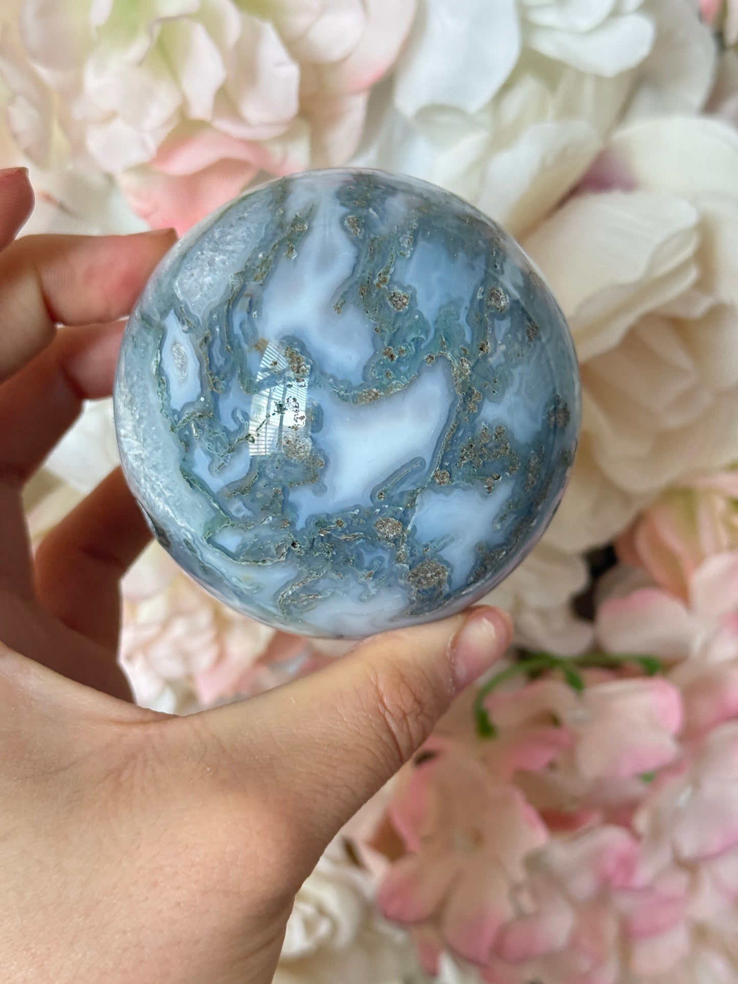 Droozy Moss Agate Sphere