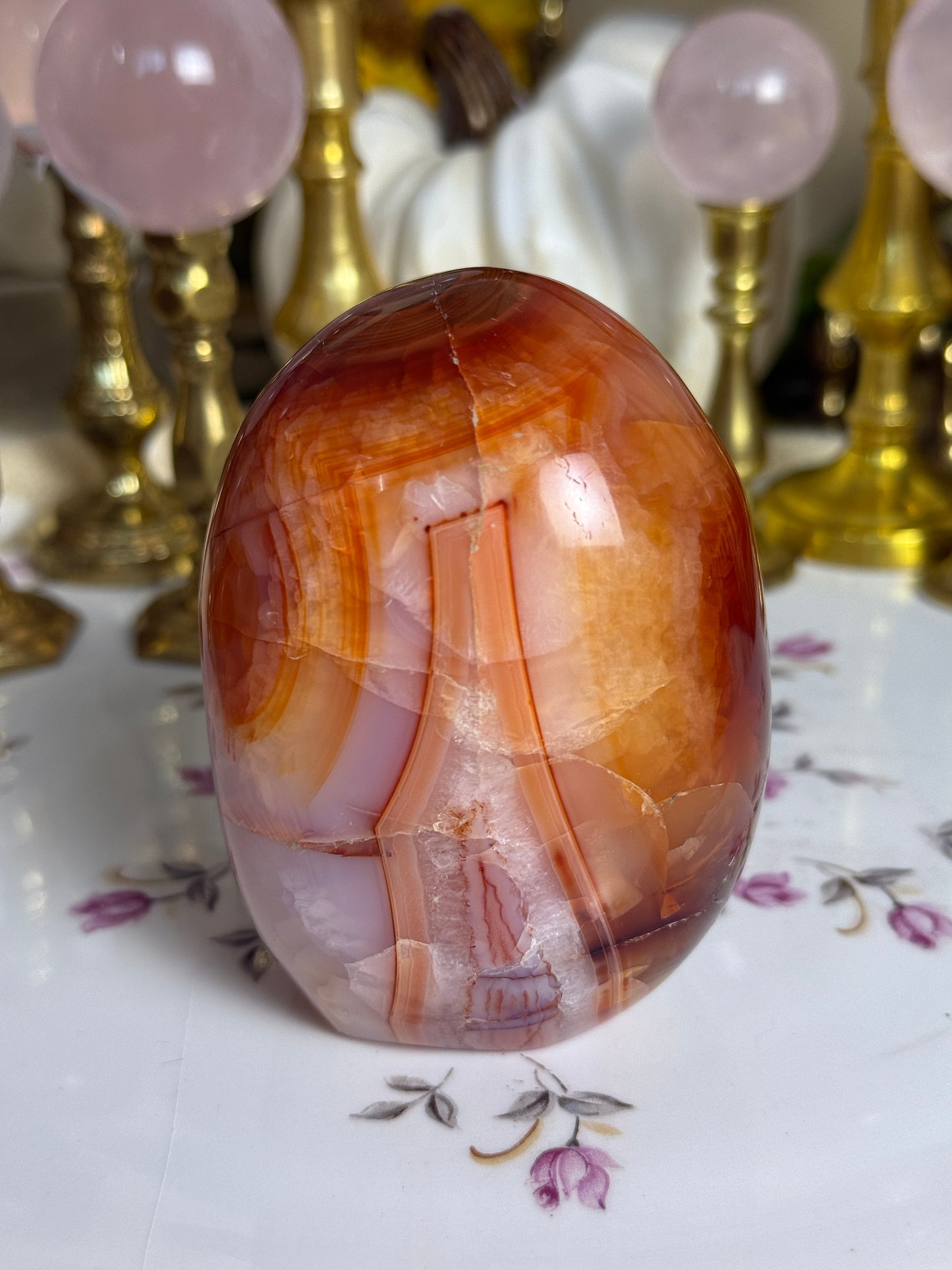 Glowing Agate Quartz Filled Carnelian Freeform