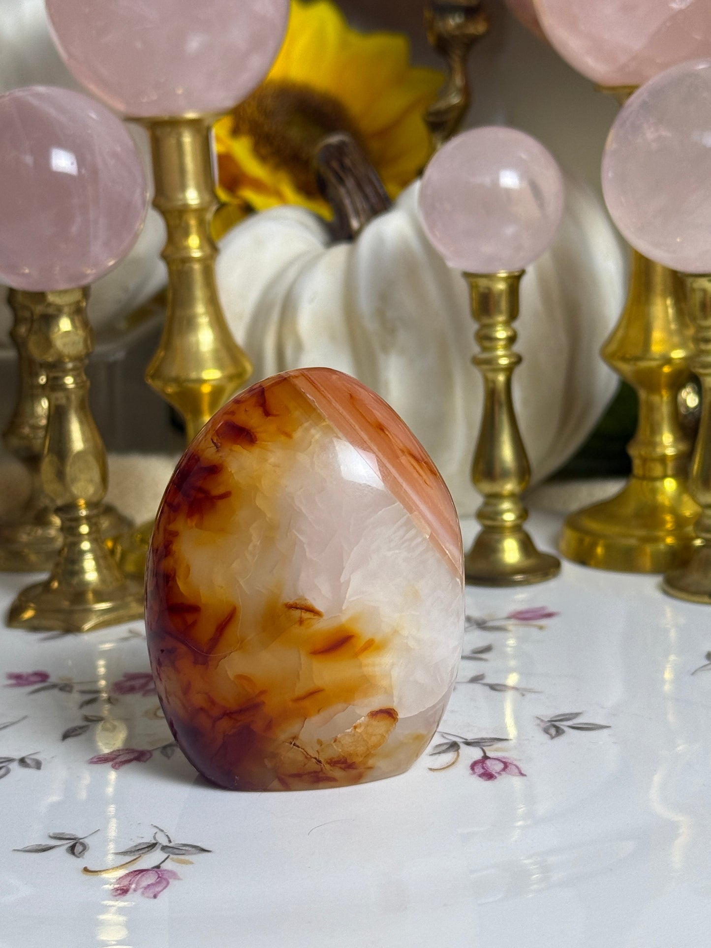 Peachy Tipped Carnelian Freeform