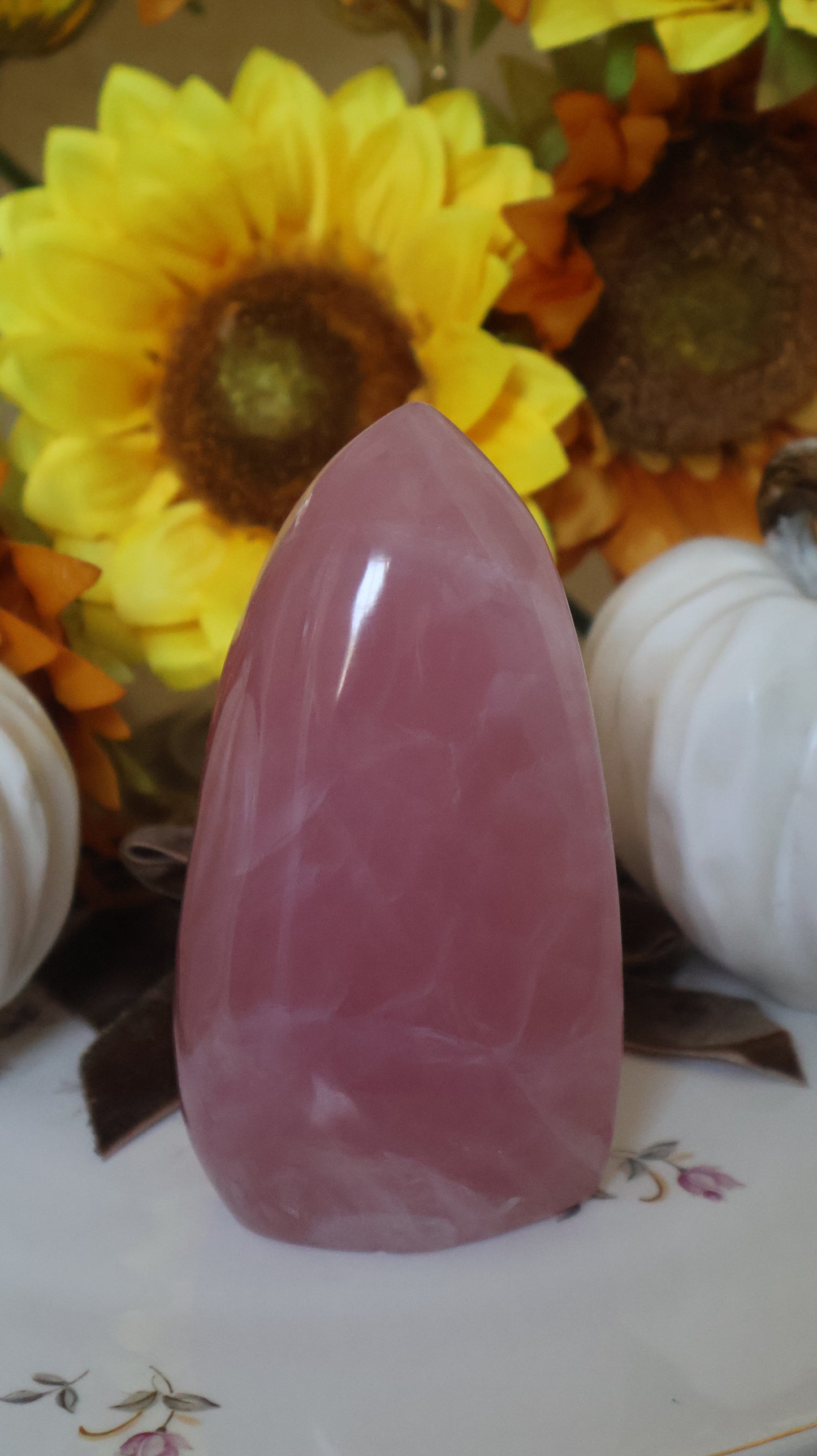 Glowing Deep Pink Star Rose Quartz Freeform