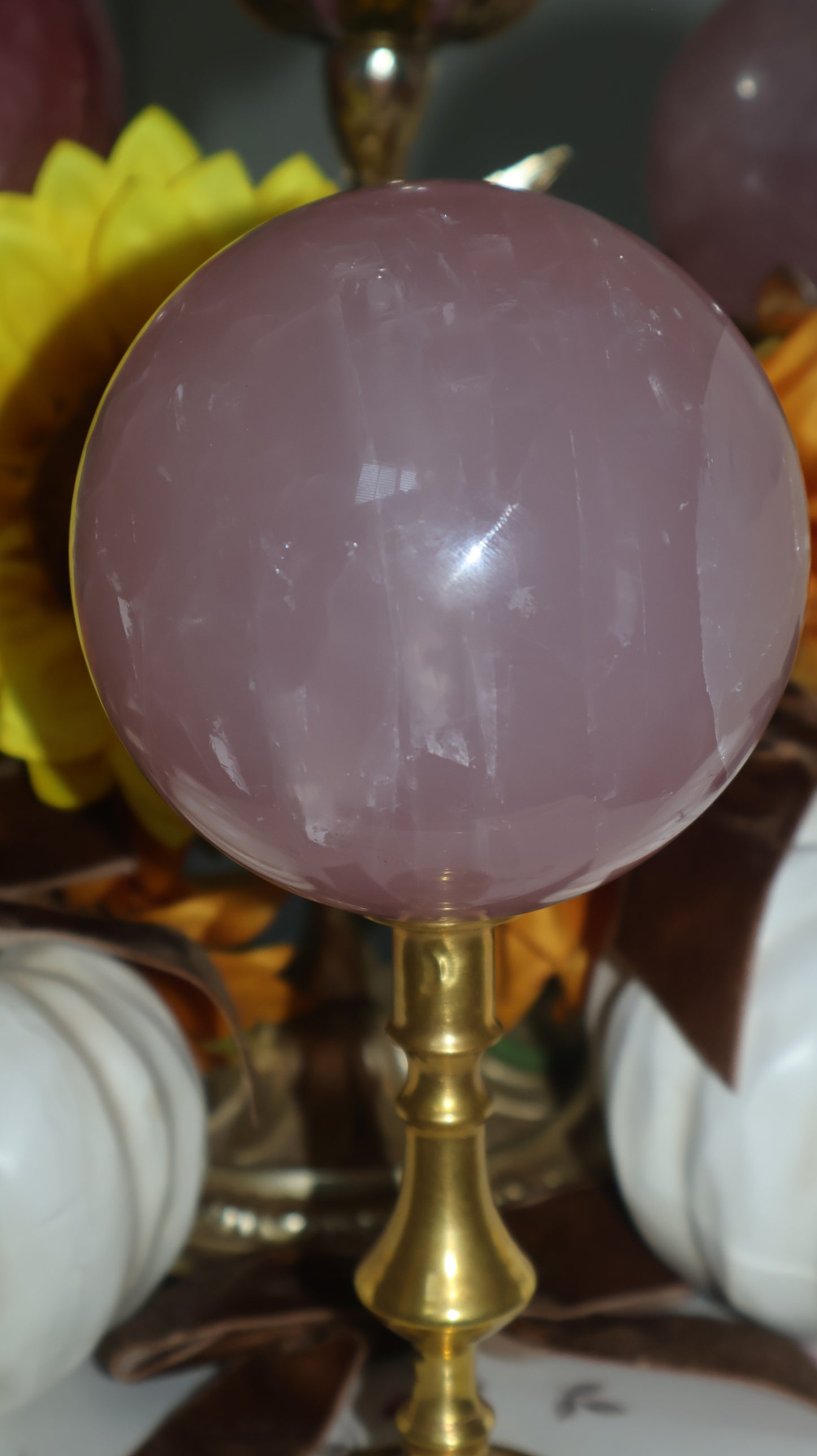 Purple Star Rose Rainbow Gleam Quartz Sphere✨