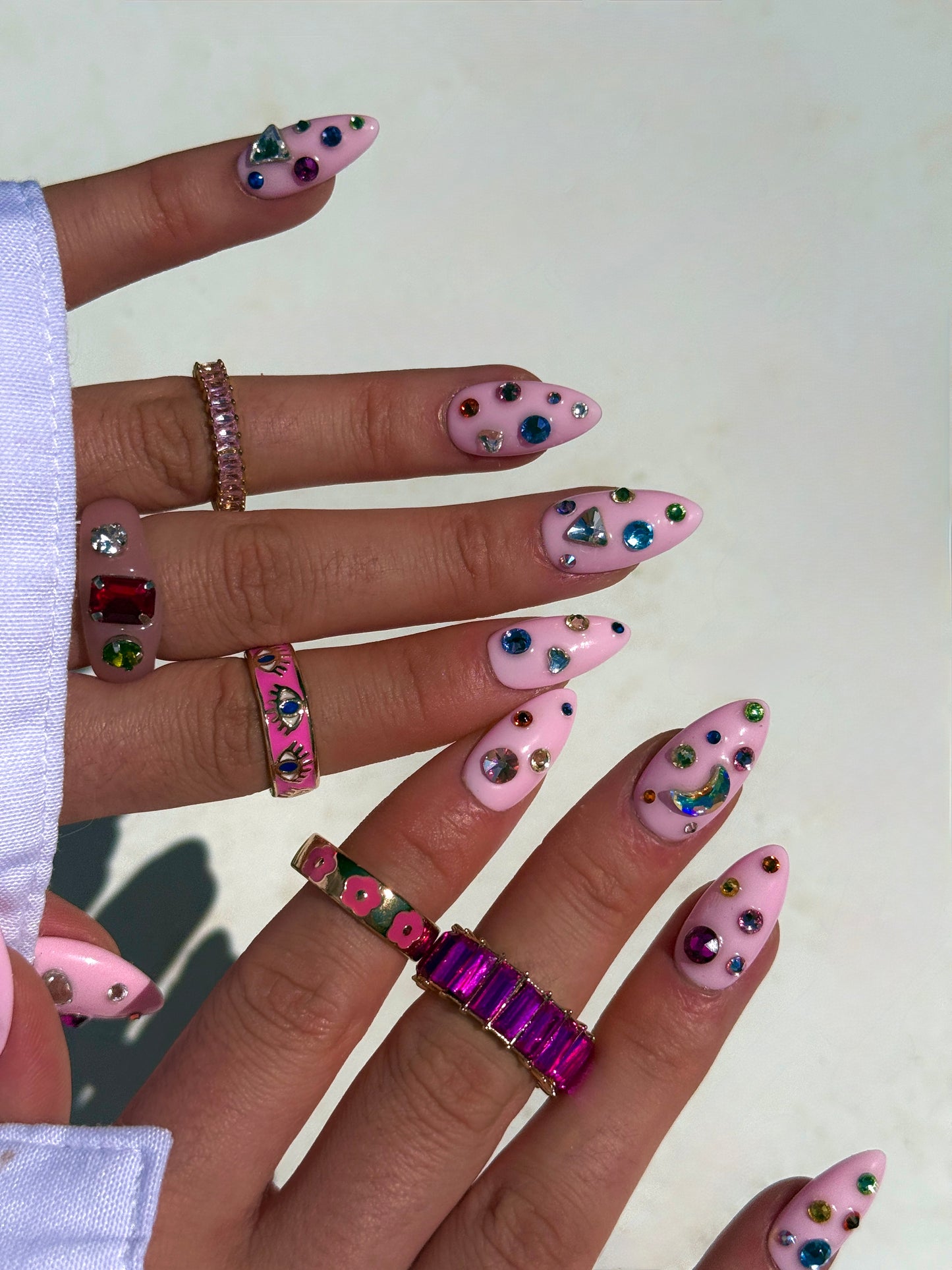 'Swarovski Treasure Trove Dream' Reusable Press On Nails