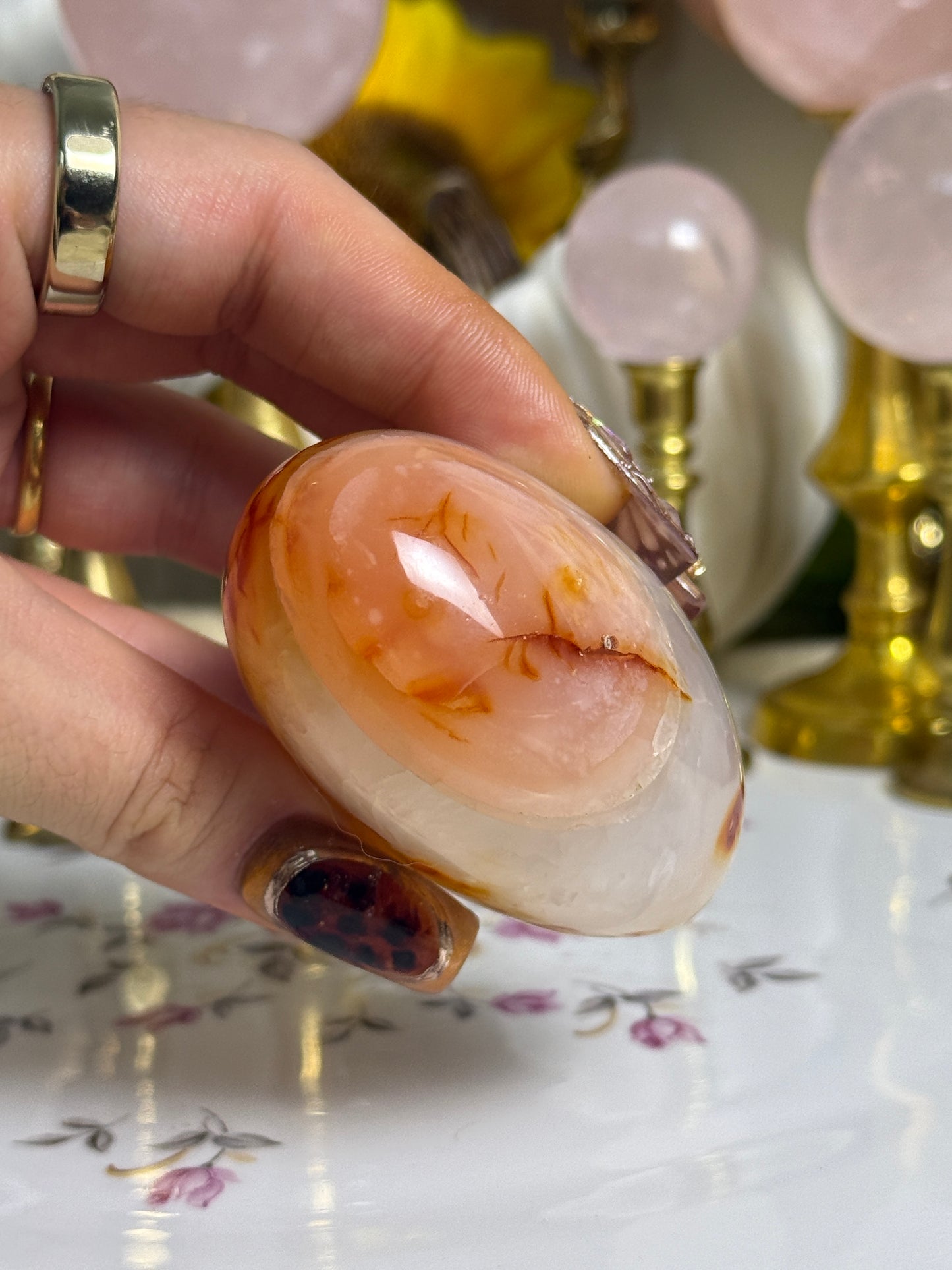 Peachy Tipped Carnelian Freeform