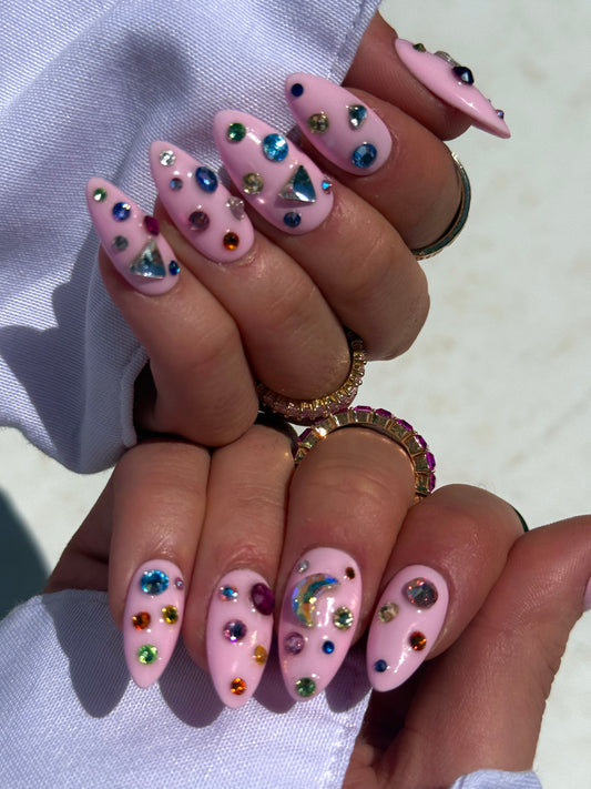 'Swarovski Treasure Trove Dream' Reusable Press On Nails