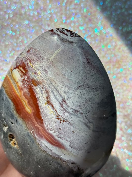 One of a Kind Agate Flame Sage Green Sea Jasper Freeform