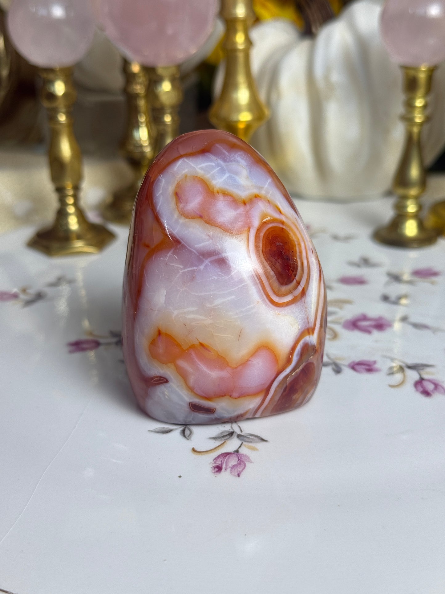'Happy Face' Funky Carnelian Freeform