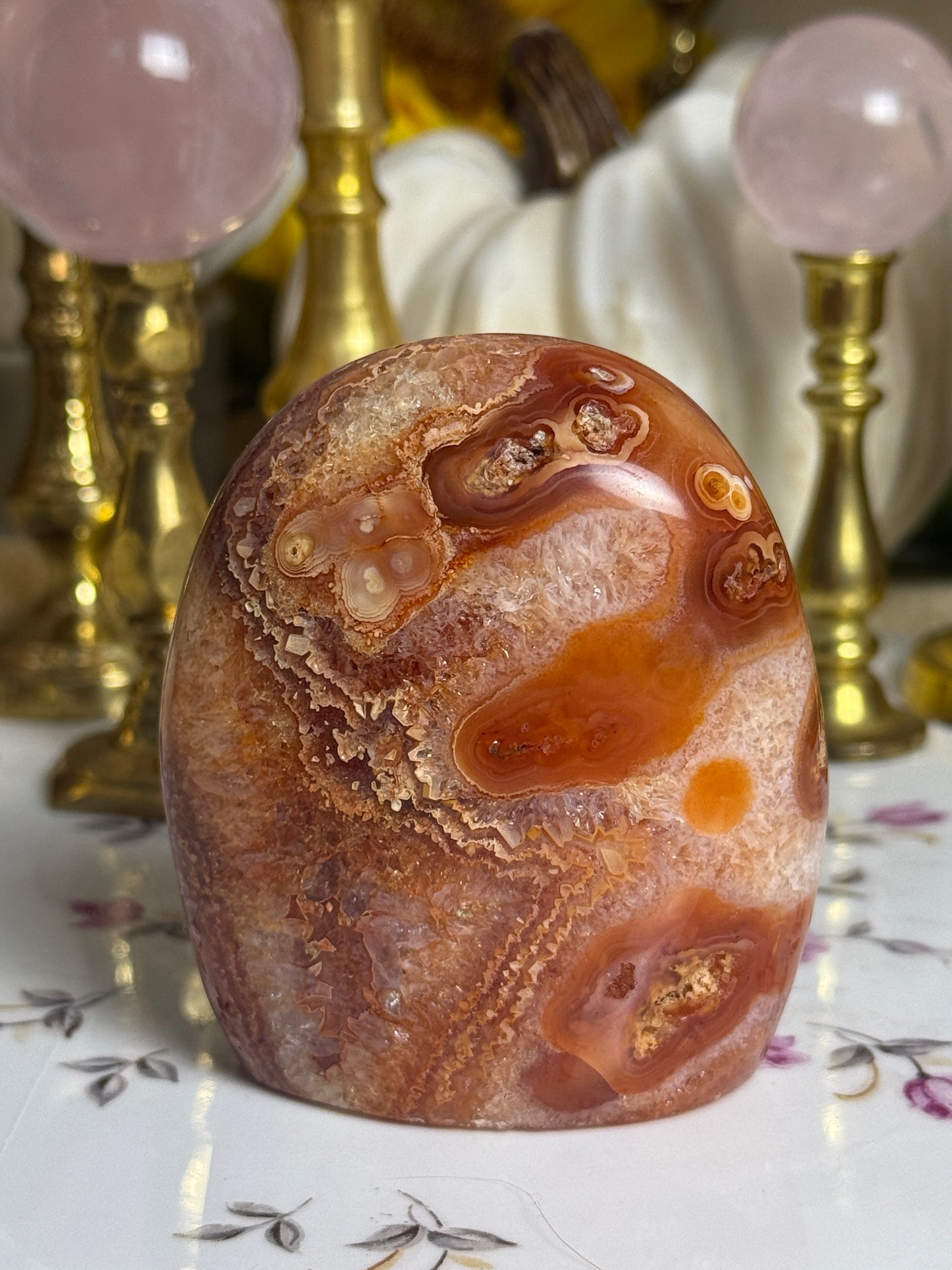 Groovy Pumpkin Pie Carnelian Freeform