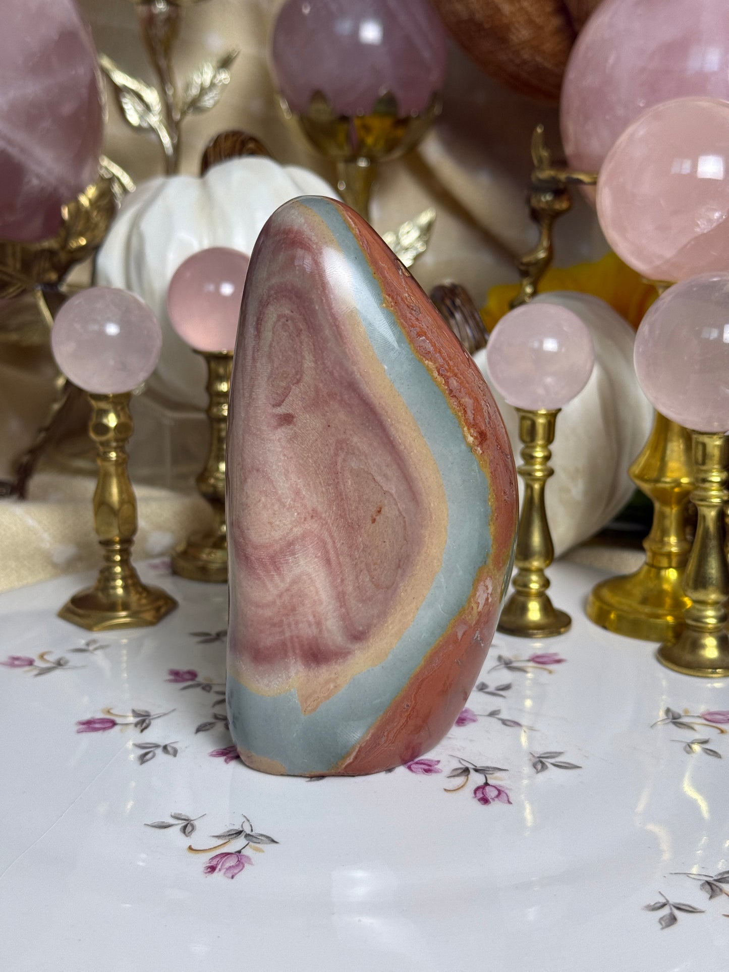 Dusty Rose Toned Polychrome Jasper Freeform