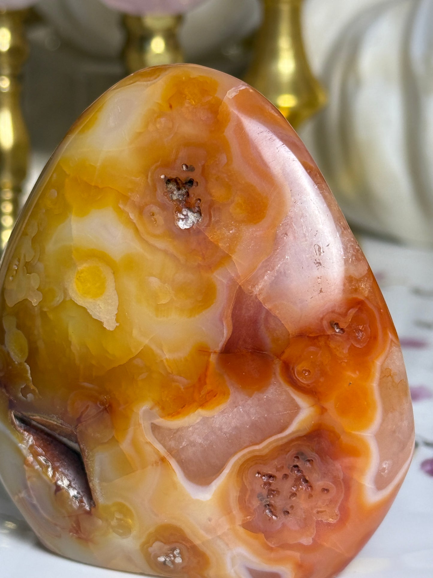 Duo Toned Yellow/ Orange Gradient Carnelian Freeform