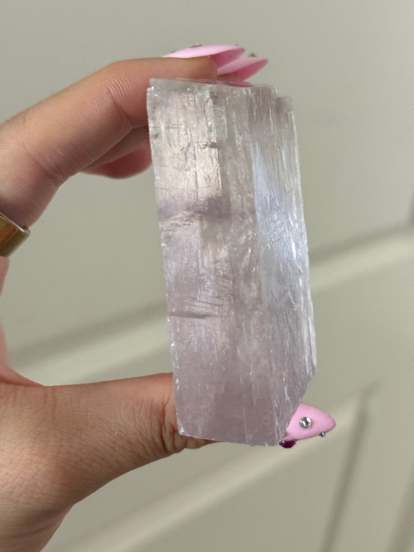 Crystal Clear and Rainbow Filled Cleaved Balmat