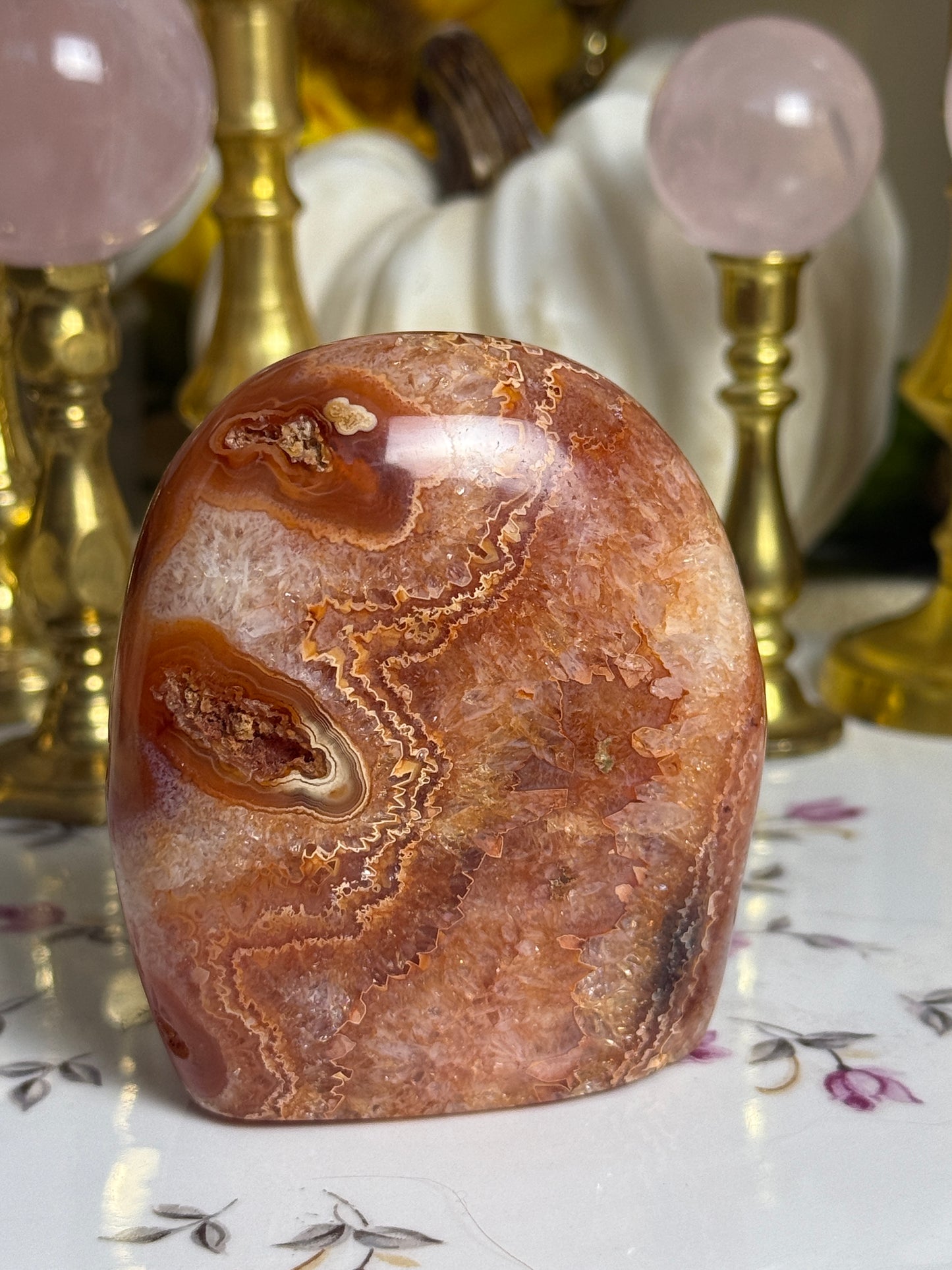 Groovy Pumpkin Pie Carnelian Freeform