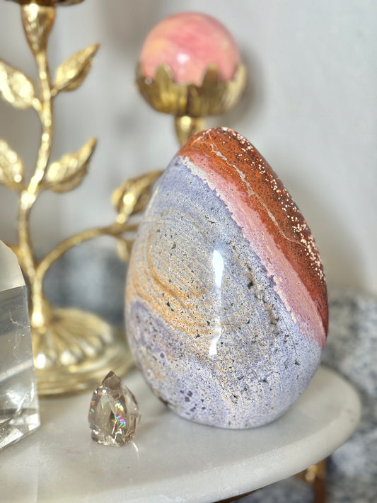 Neapolitan Ice Cream Pink Purple Sea Jasper Freeform 💕