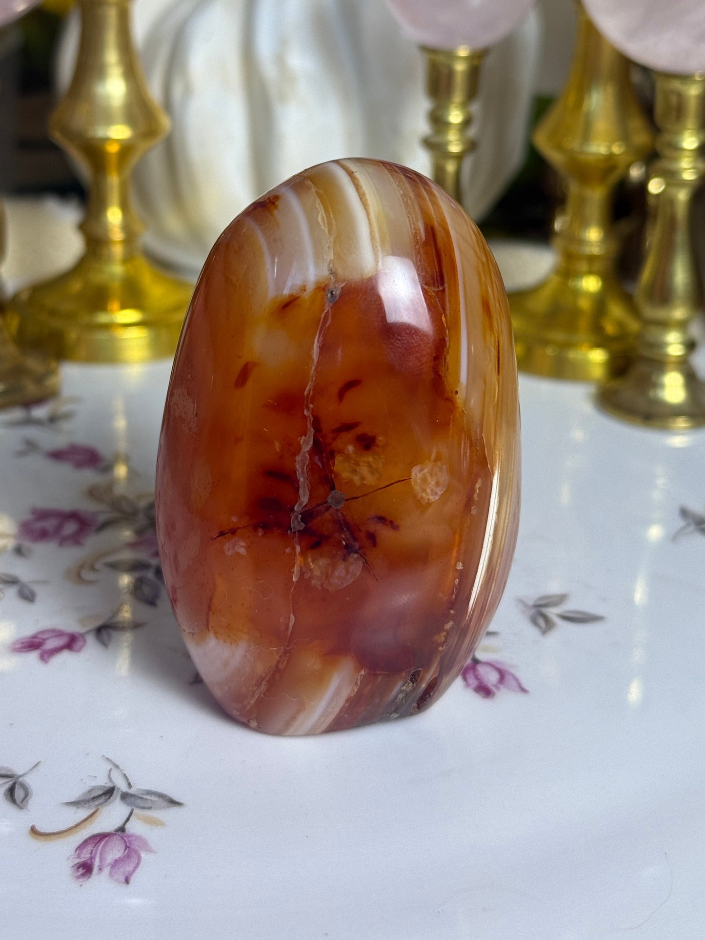 Caramel Mahogany Banded Carnelian Freeform