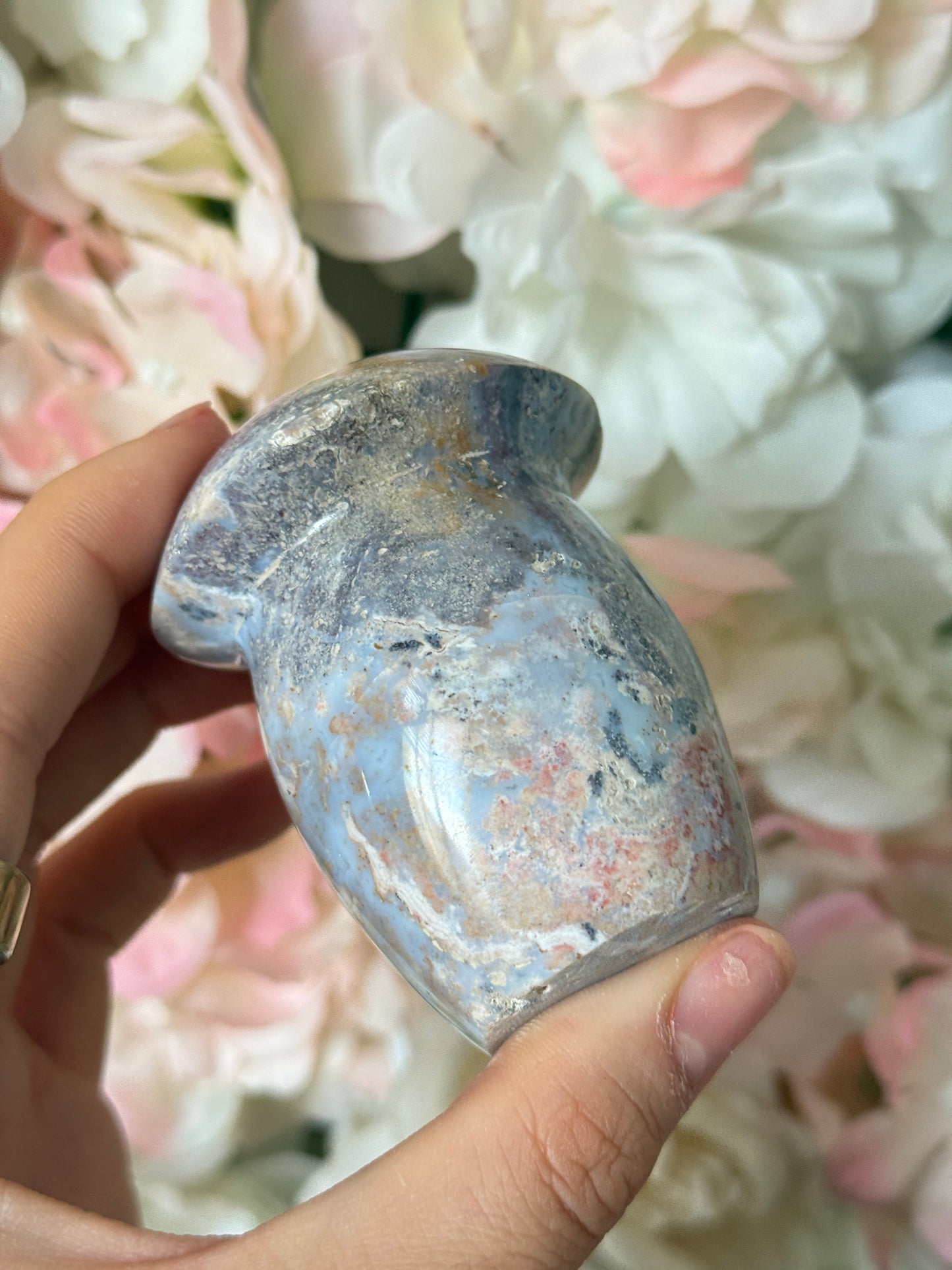 Pastel sea jasper mushroom