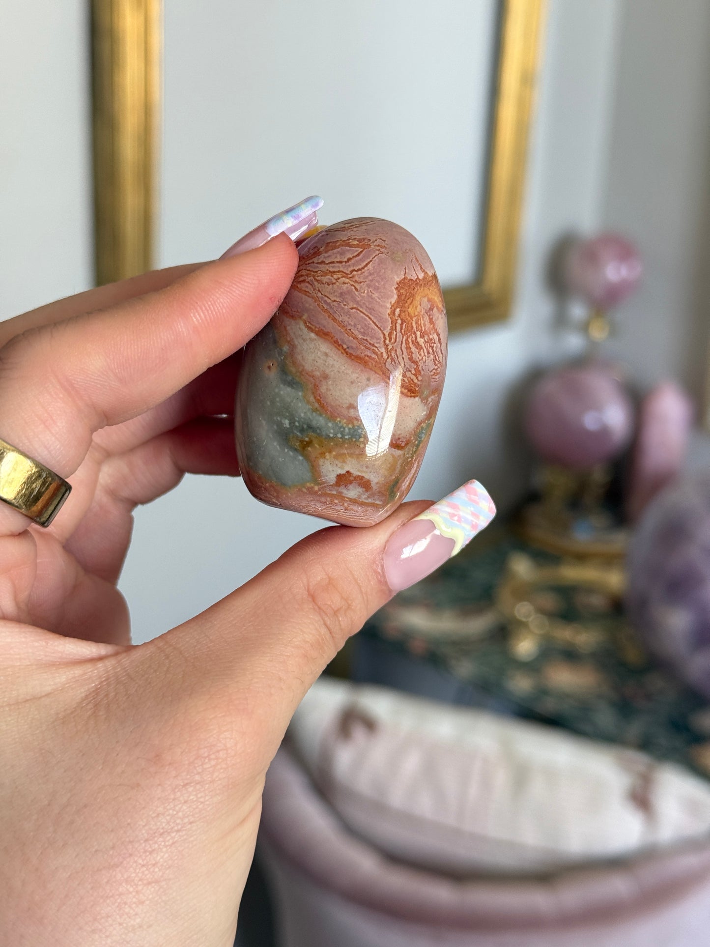 Mini Pink Polychrome Jasper Freeform