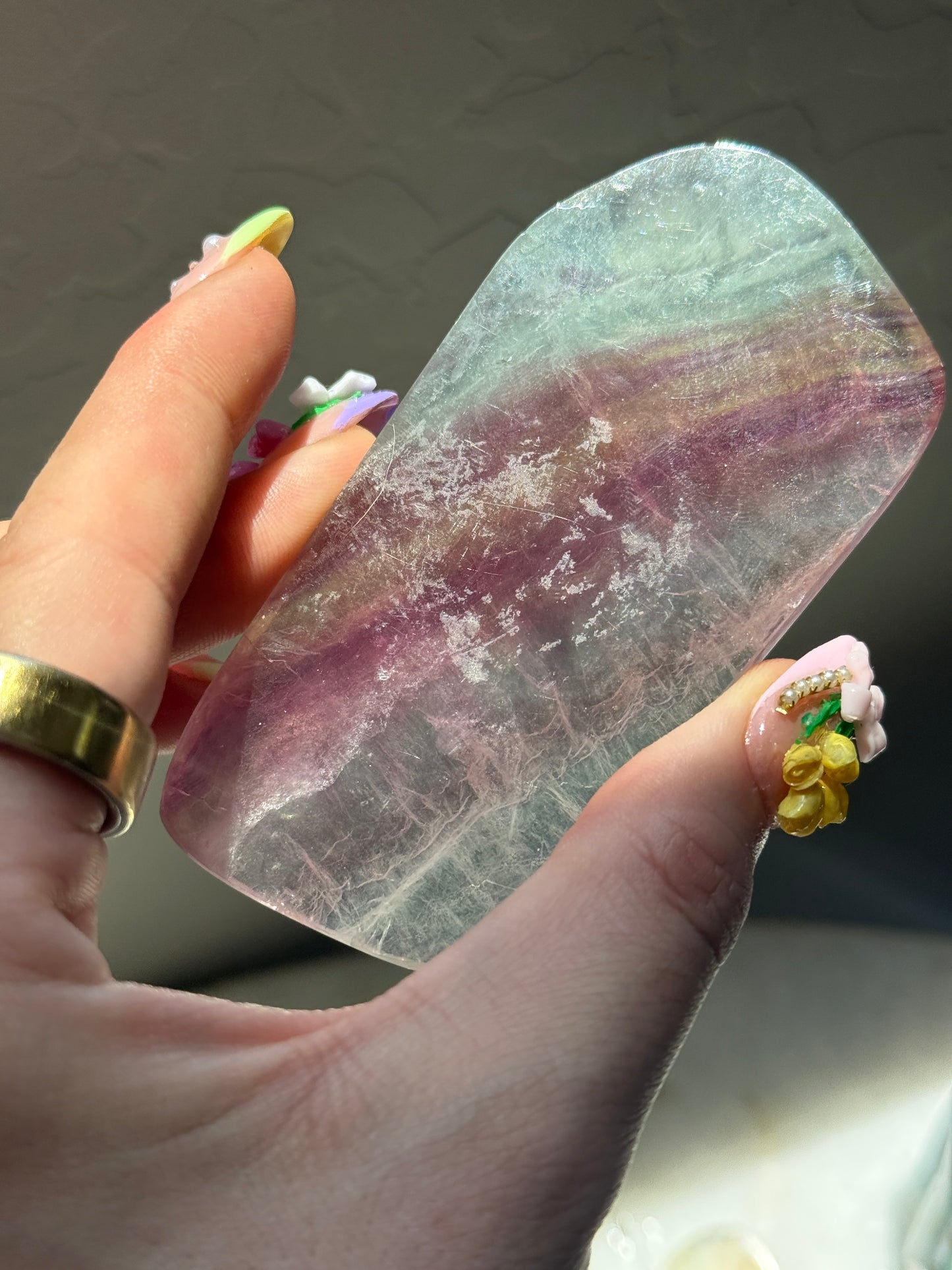 Polished Fluorite Slab B