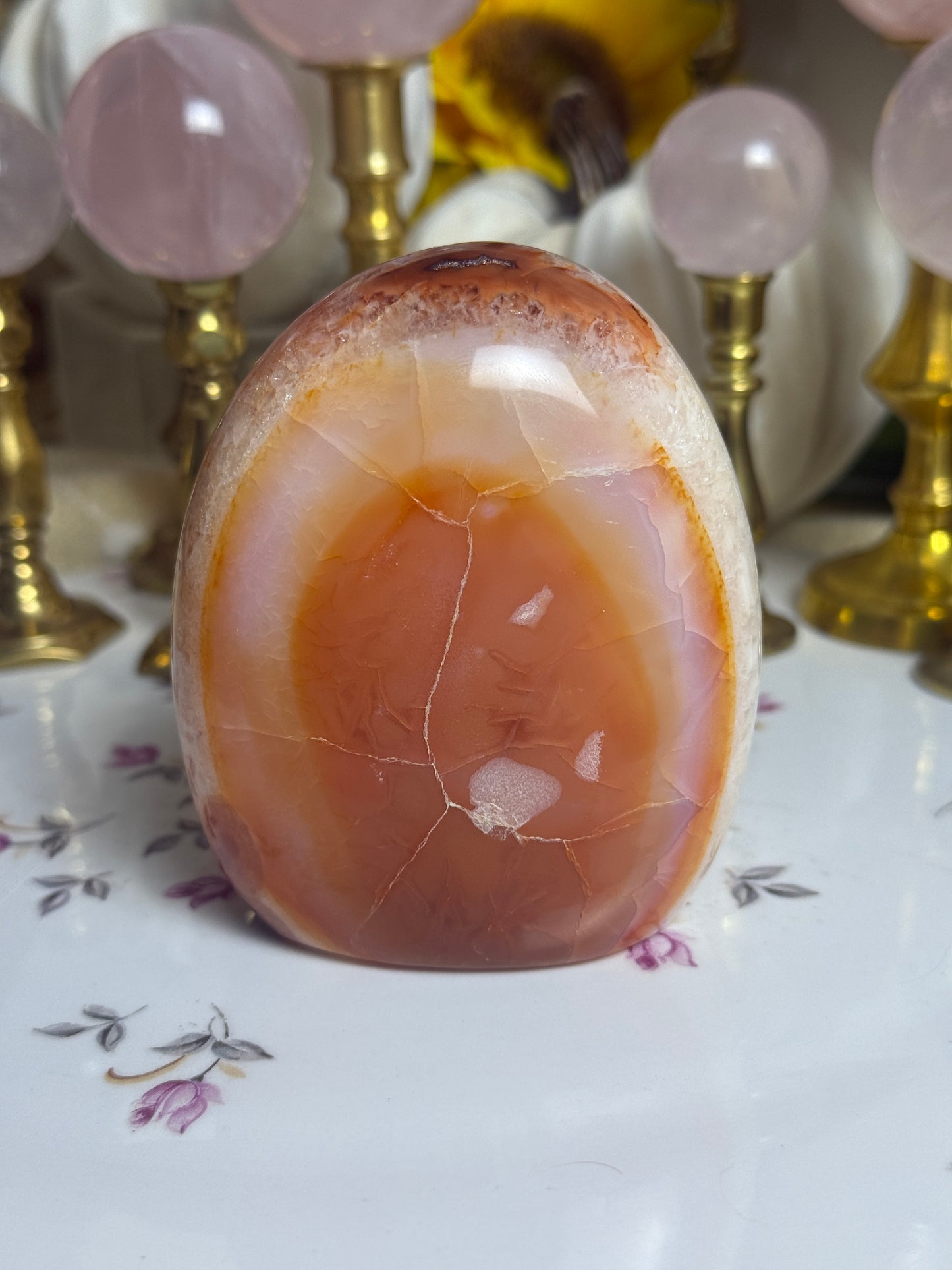 Glowing Aura Peachy Carnelian Freeform