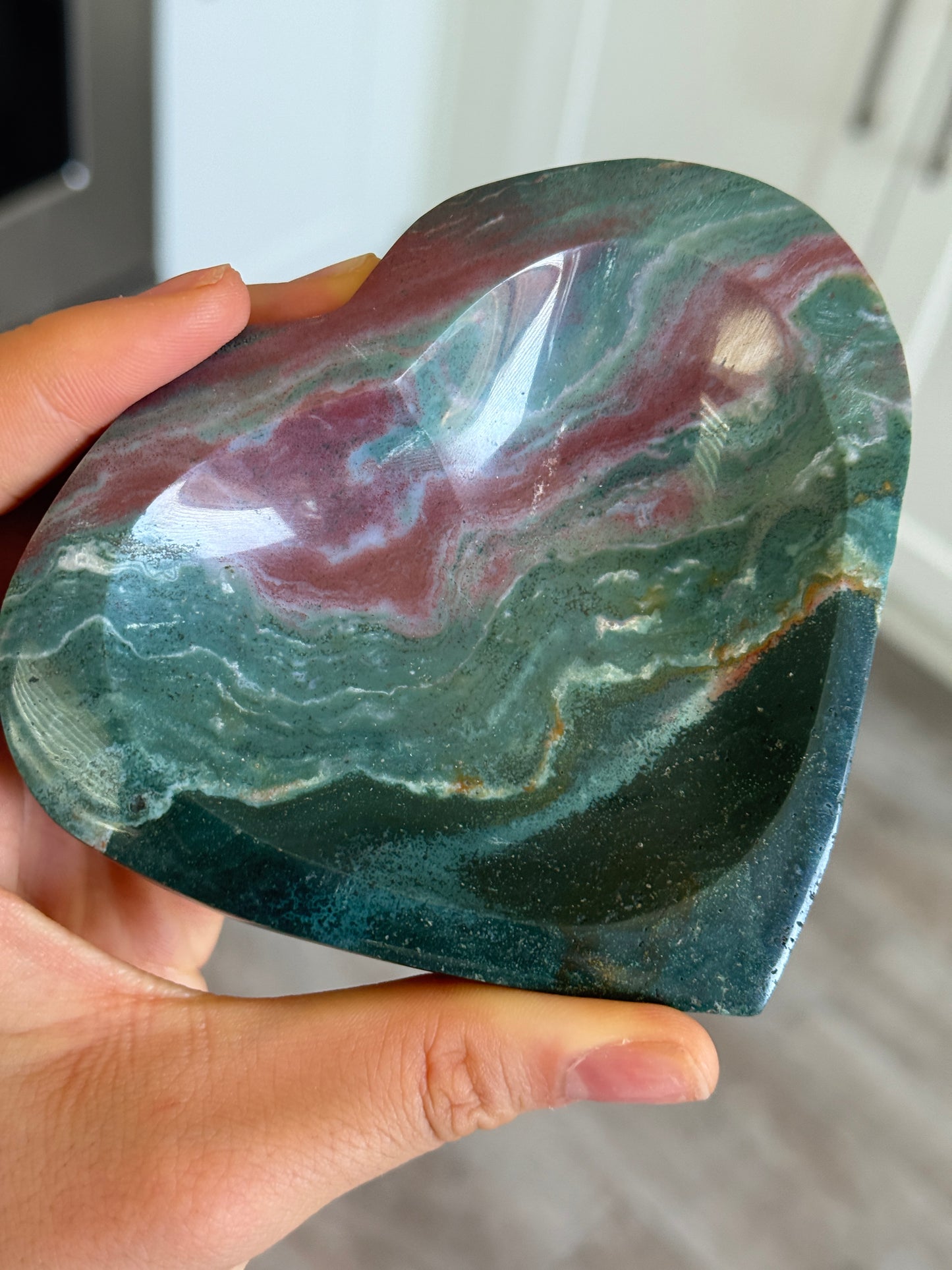 Sea Jasper Heart Dish