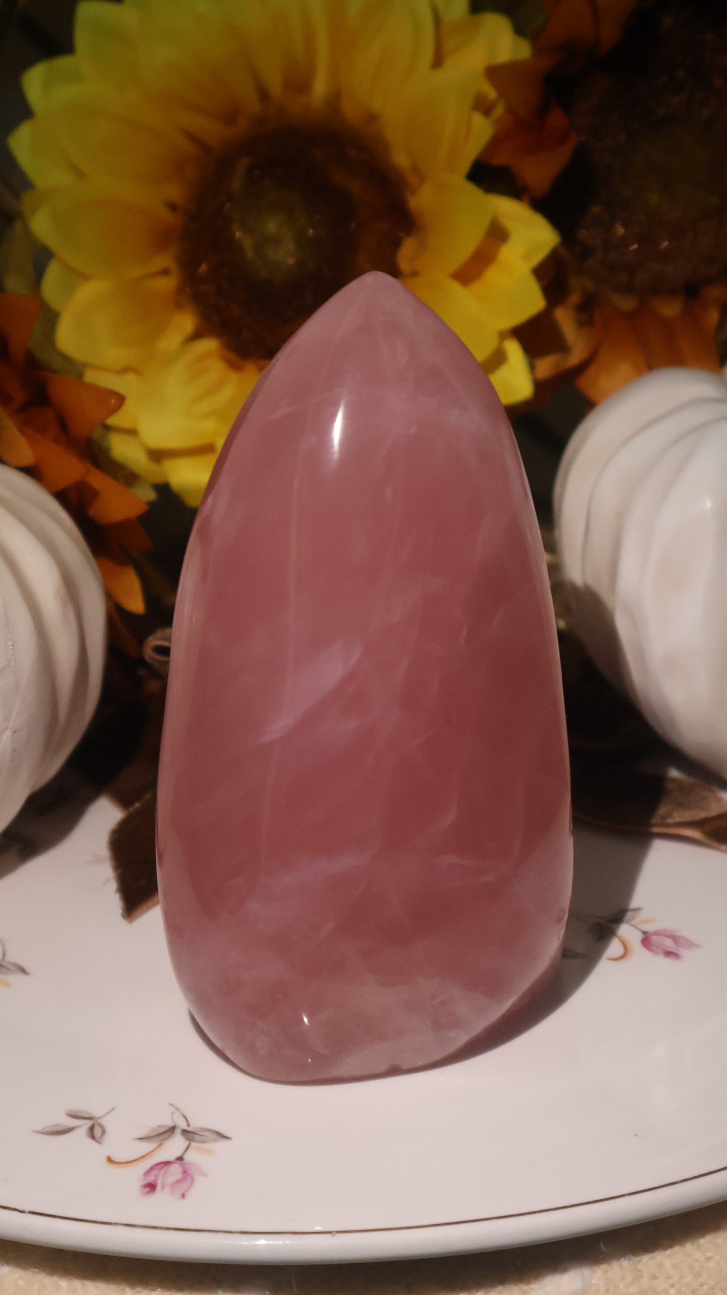 Glowing Deep Pink Star Rose Quartz Freeform